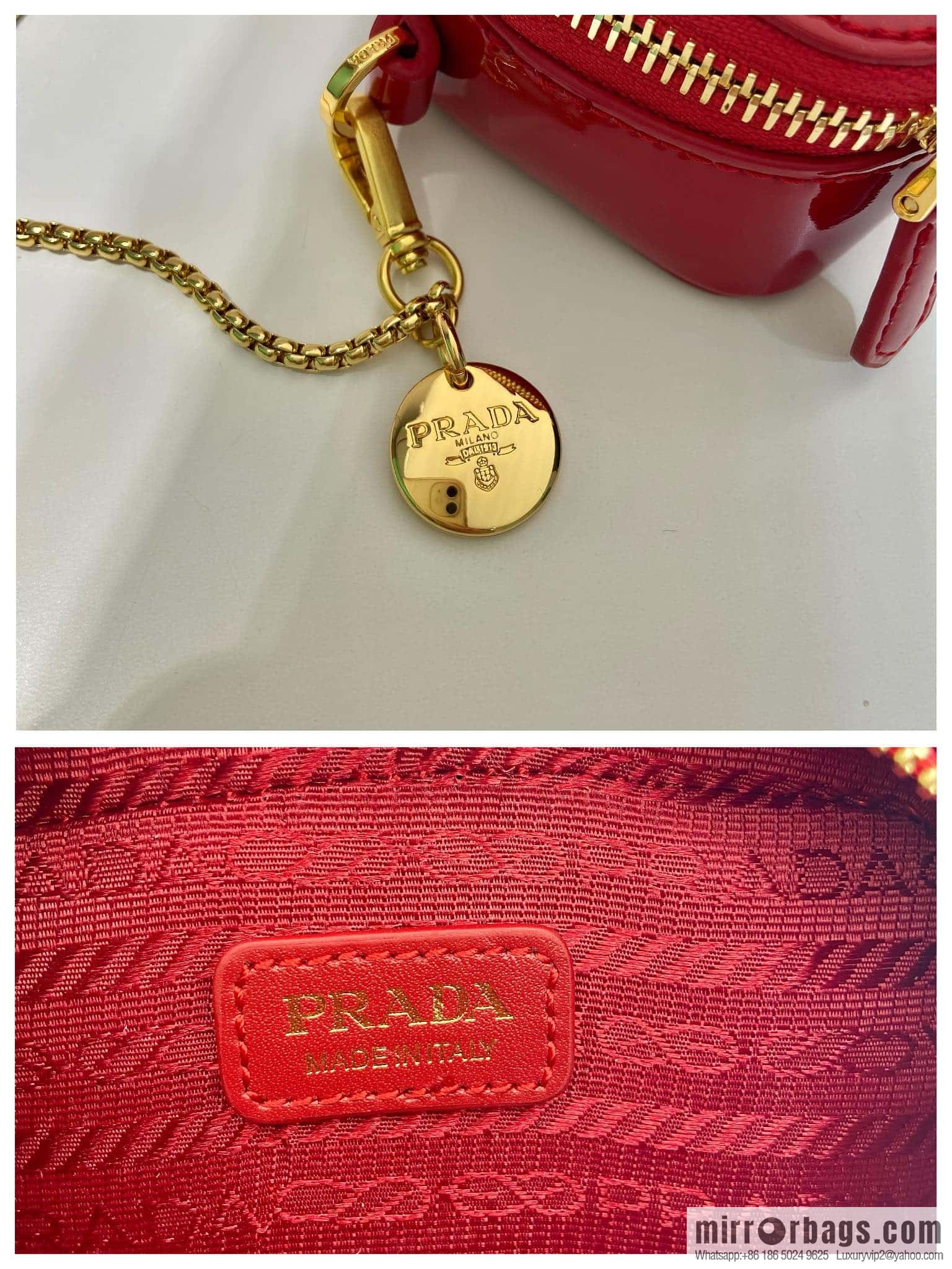PRADA 🎉 mini small oblique span bag 🎉 1NR025 mini 🎉🎉 red