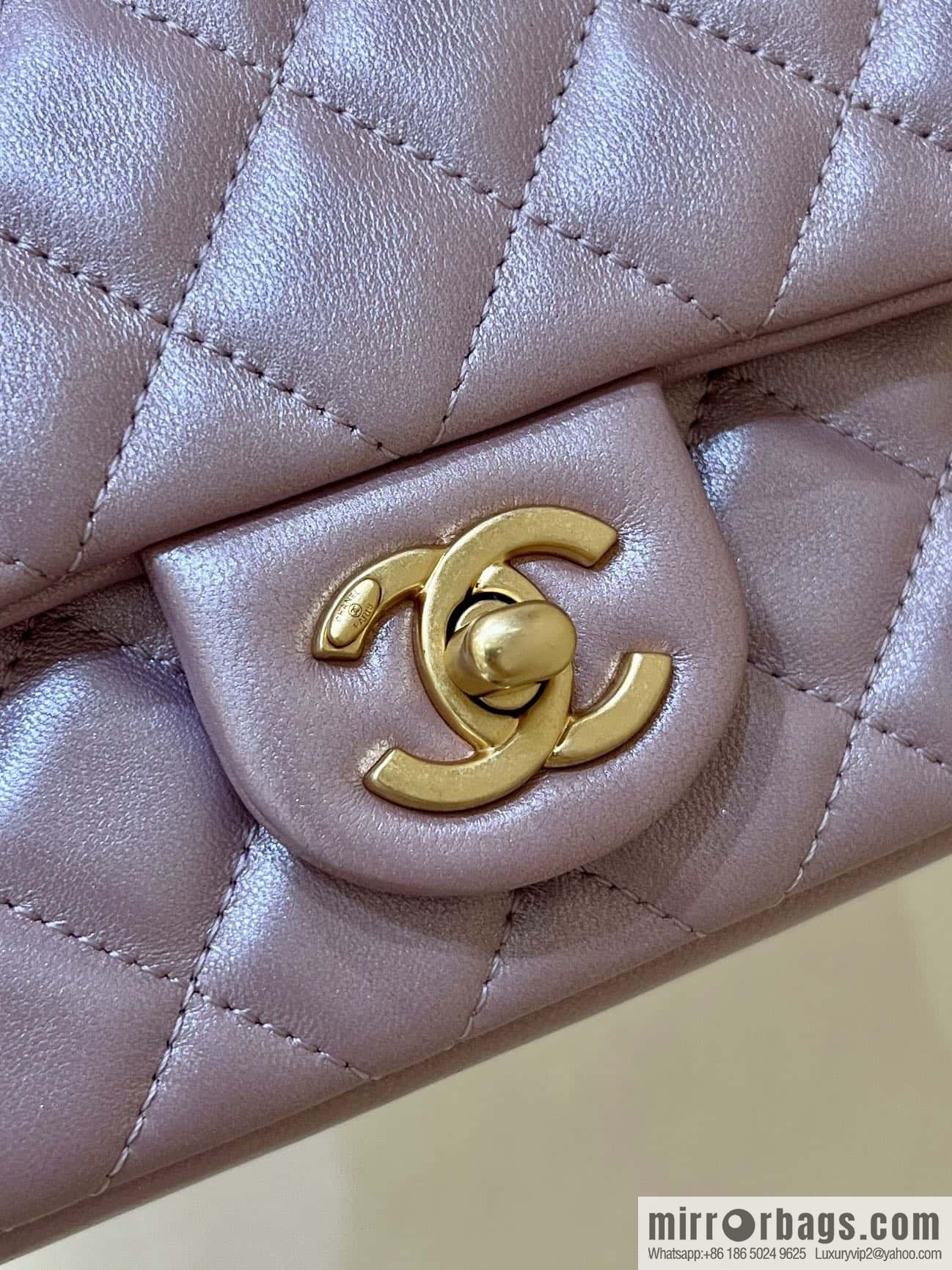 CHANEL 24P Spring and Summer Preview Series Limited Edition Pearl Square Fatty AS4385 pink