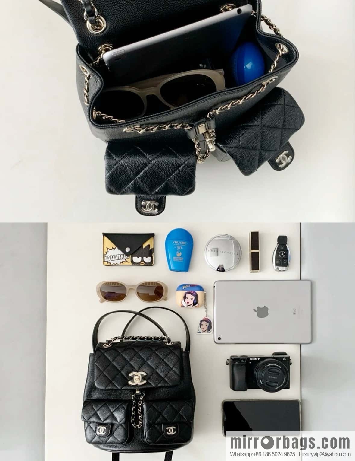 CHANEL 23P new Duma shoulder leather large black π AS3860