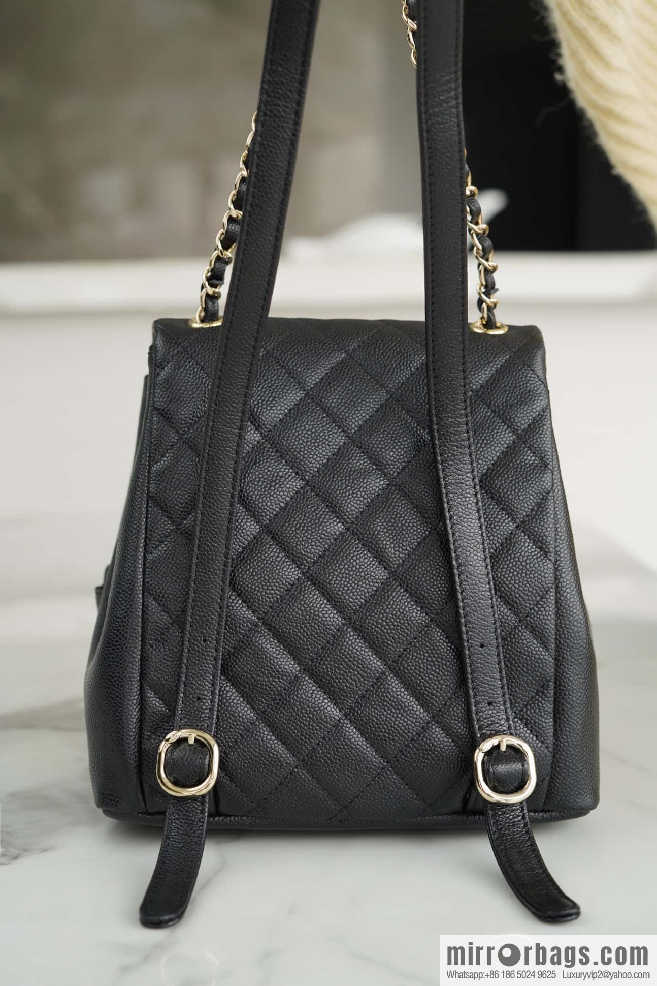 CHANEL 23P new Duma shoulder leather large black π AS3860