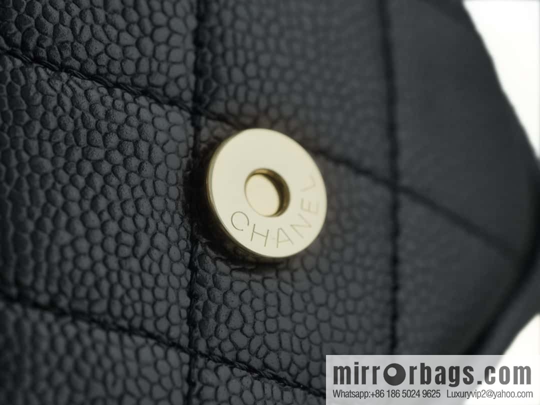 CHANEL 23P new Duma shoulder leather large black π AS3860