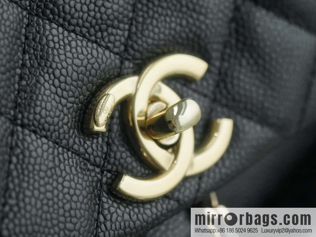 CHANEL 23P new Duma shoulder leather large black π AS3860