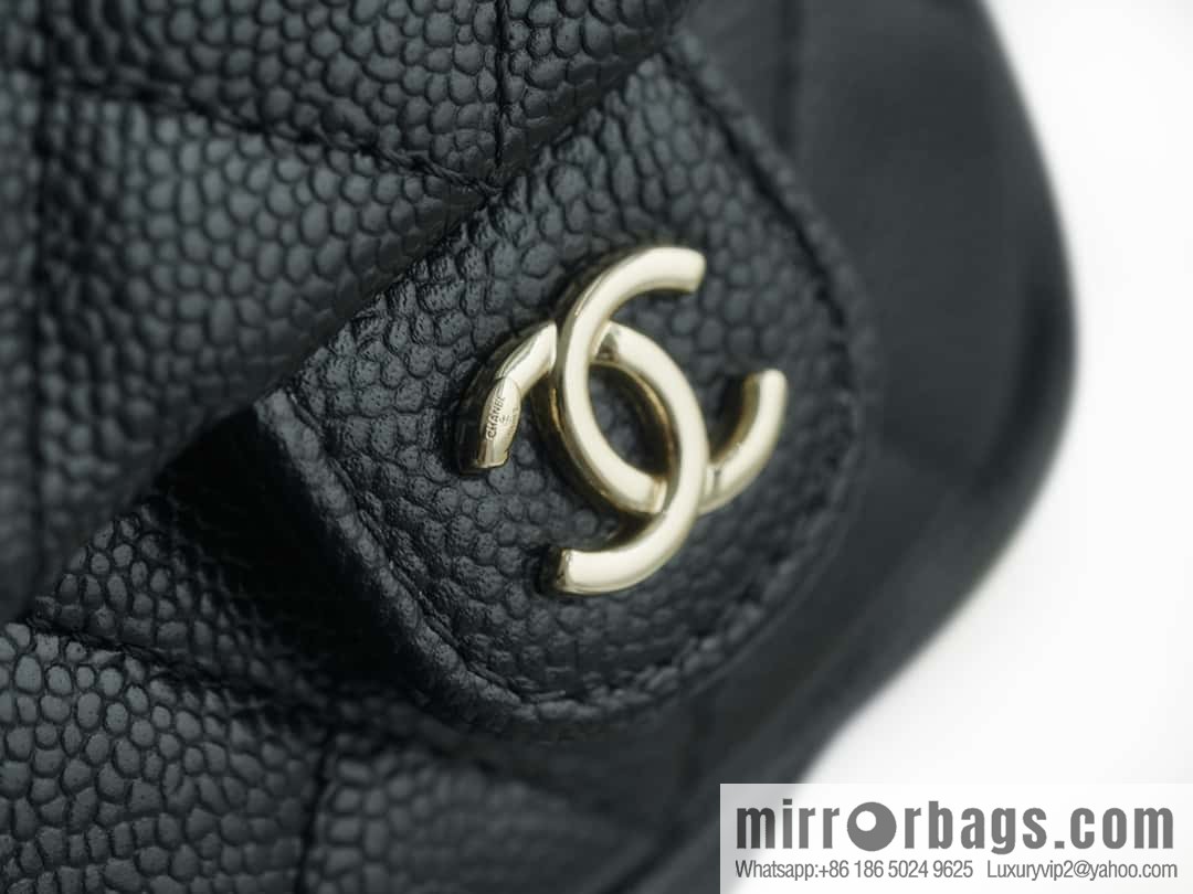 CHANEL 23P new Duma shoulder leather large black π AS3860