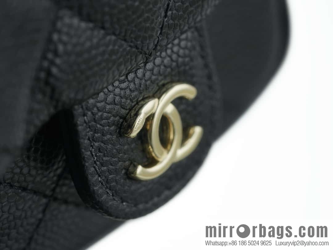 CHANEL 23P new Duma shoulder leather large black π AS3860