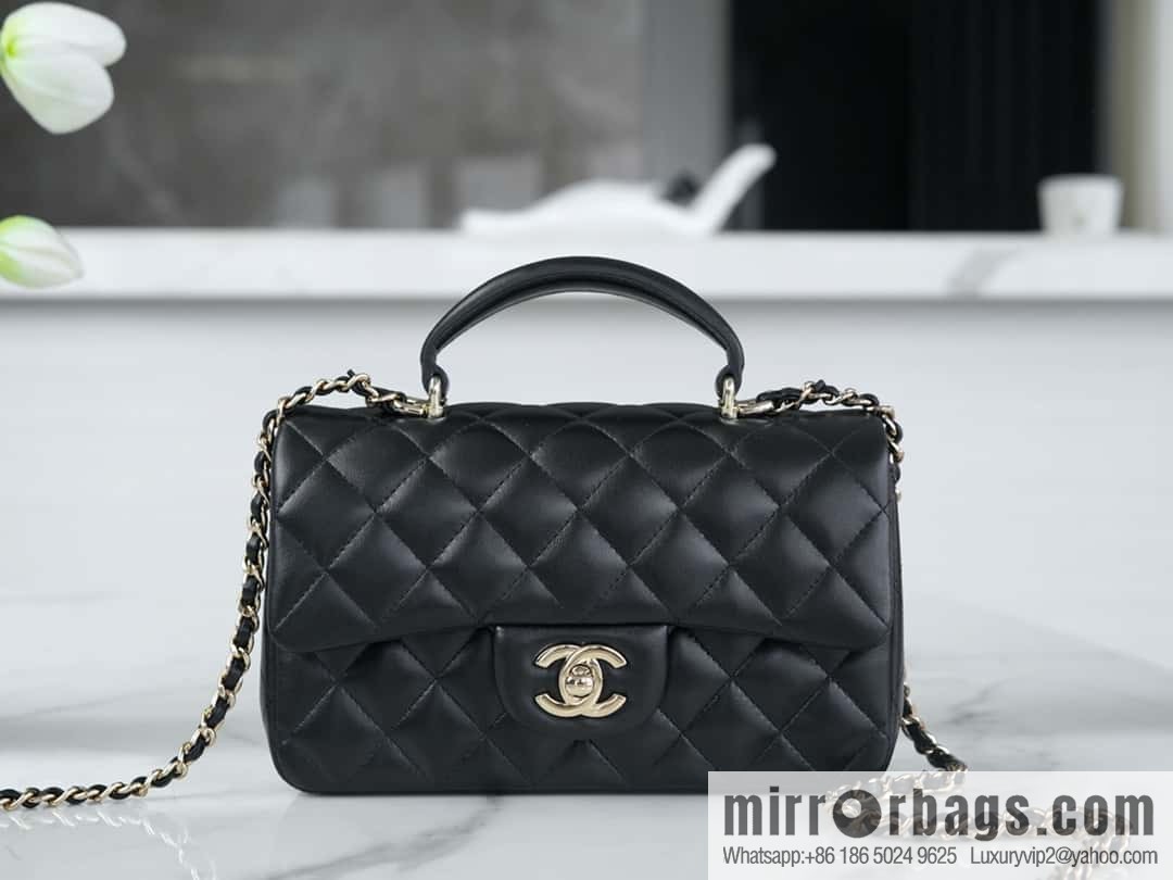 CHANEL 23P handle cfmini black ๐ค AS2431