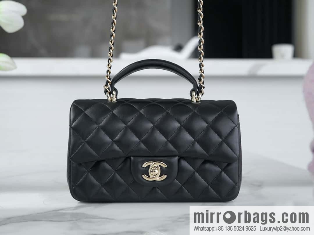 CHANEL 23P handle cfmini black ๐ค AS2431