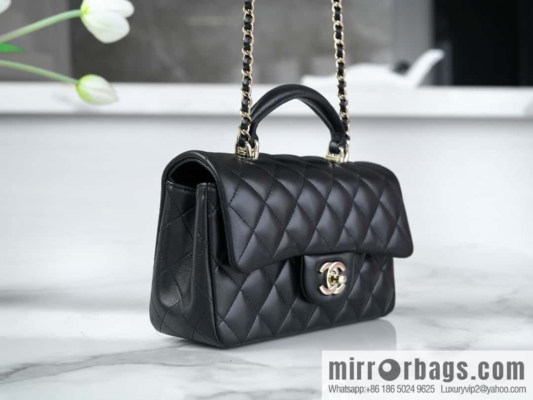 CHANEL 23P handle cfmini black ๐ค AS2431