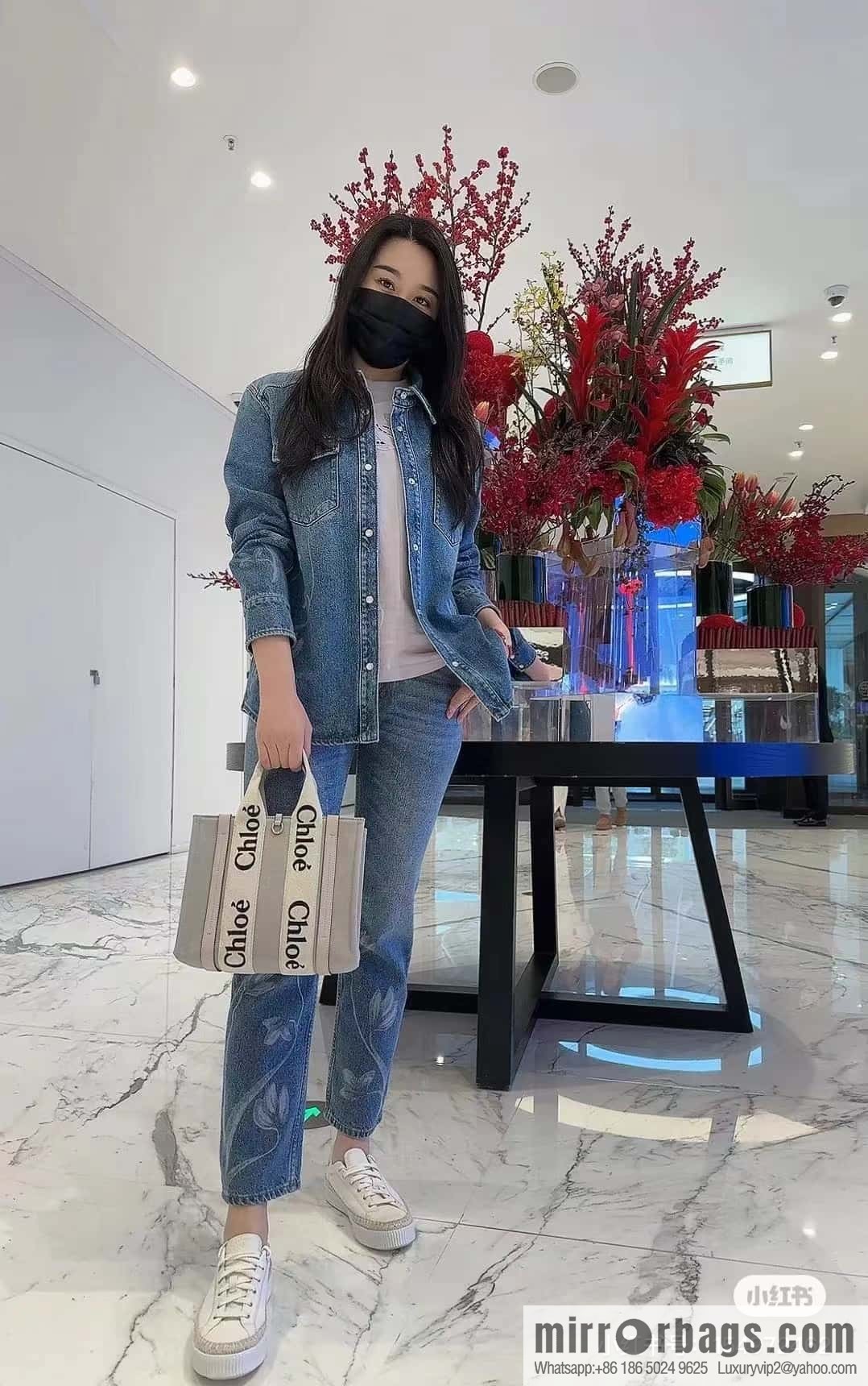 Chloe 24-year limited series new Woody tote bag, small 26CM.