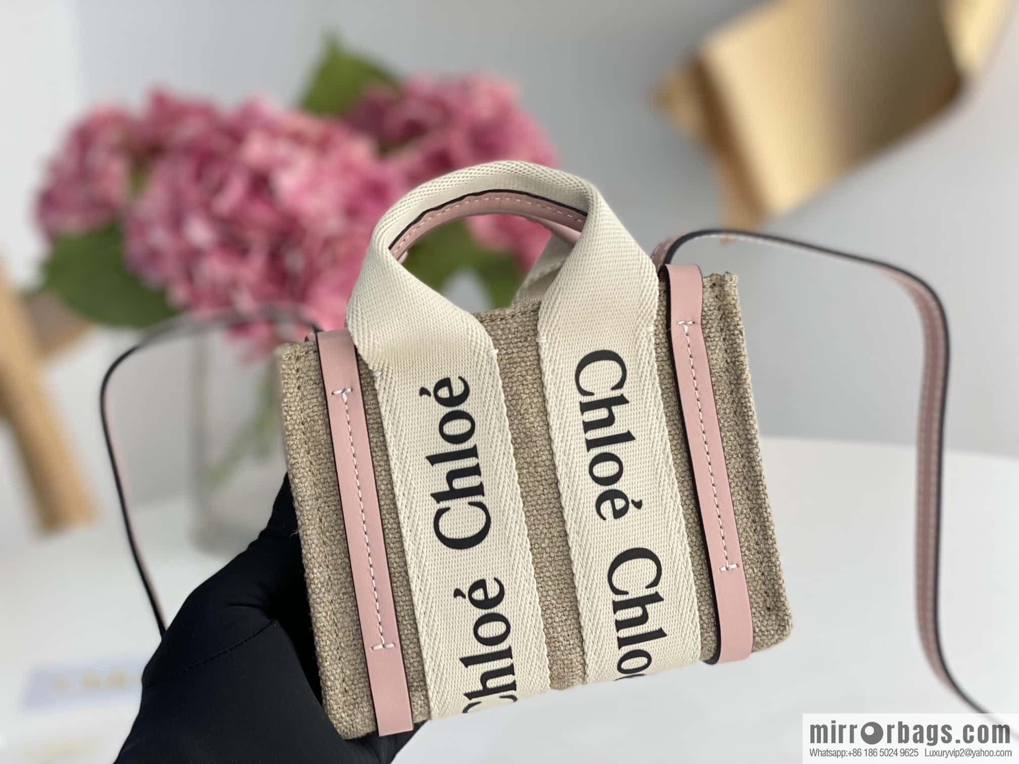 Chloe Nano - Super mini bag 14CM cherry blossom powder