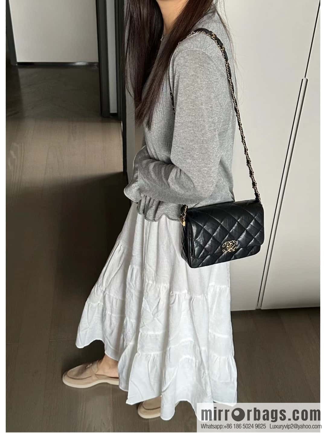 ππππ‘ππ 23k autumn and winter series 19 wide shoulder strap cover bag AS4423 black