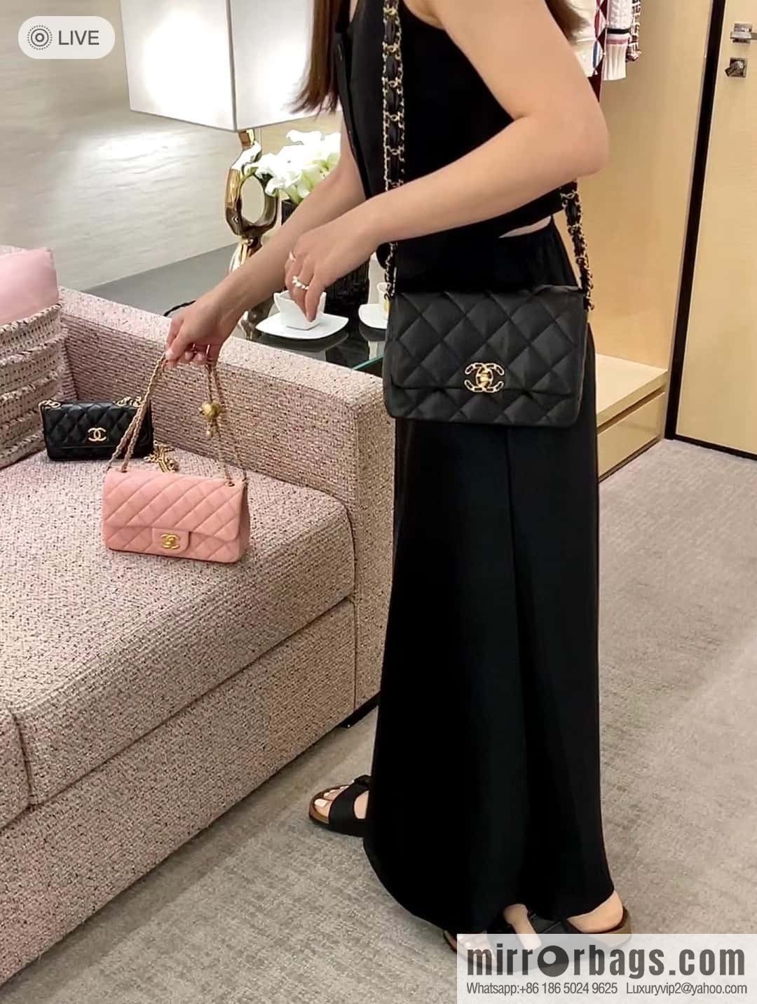 ππππ‘ππ 23k autumn and winter series 19 wide shoulder strap cover bag AS4423 black