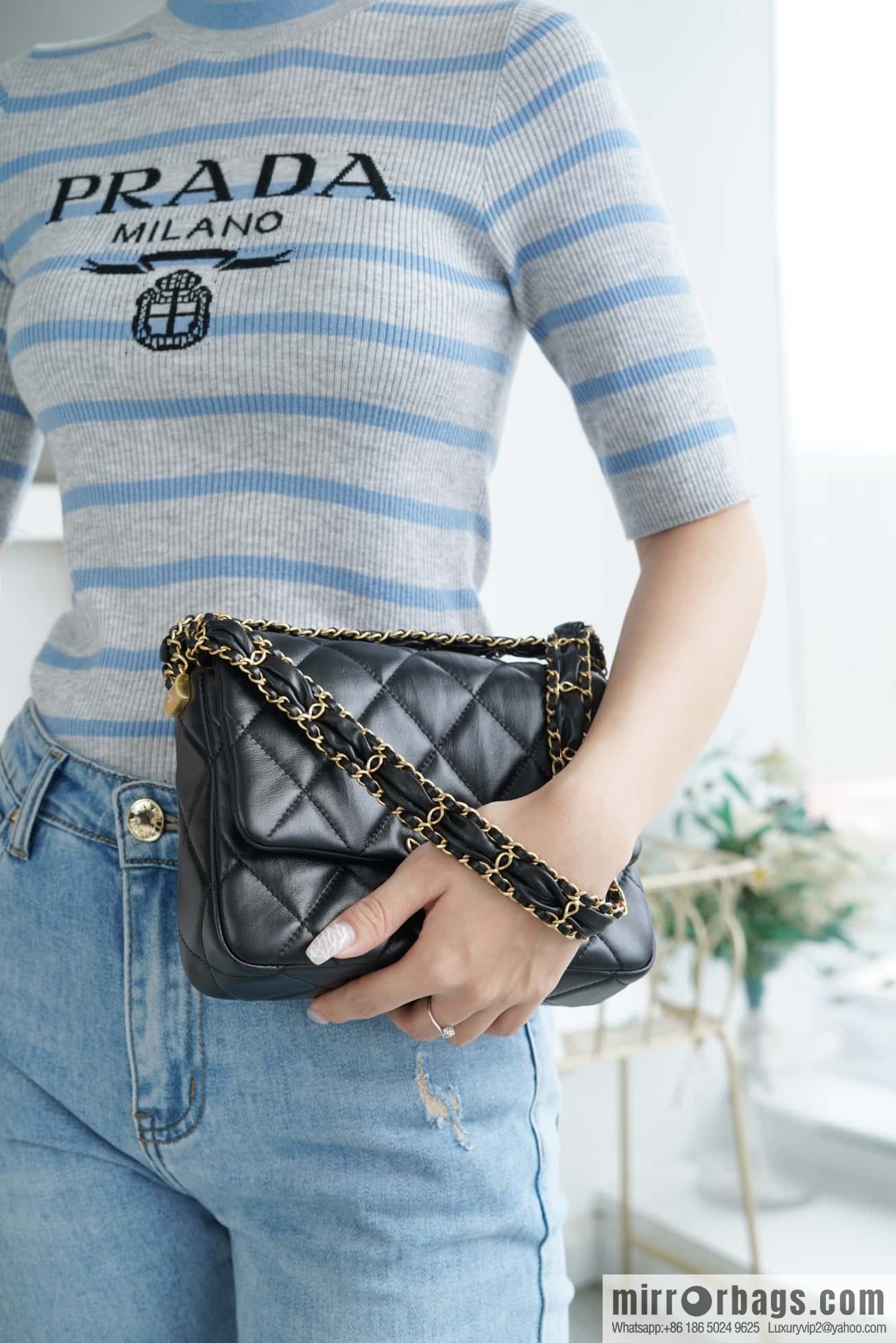 ππππ‘ππ 23k autumn and winter series 19 wide shoulder strap cover bag AS4423 black