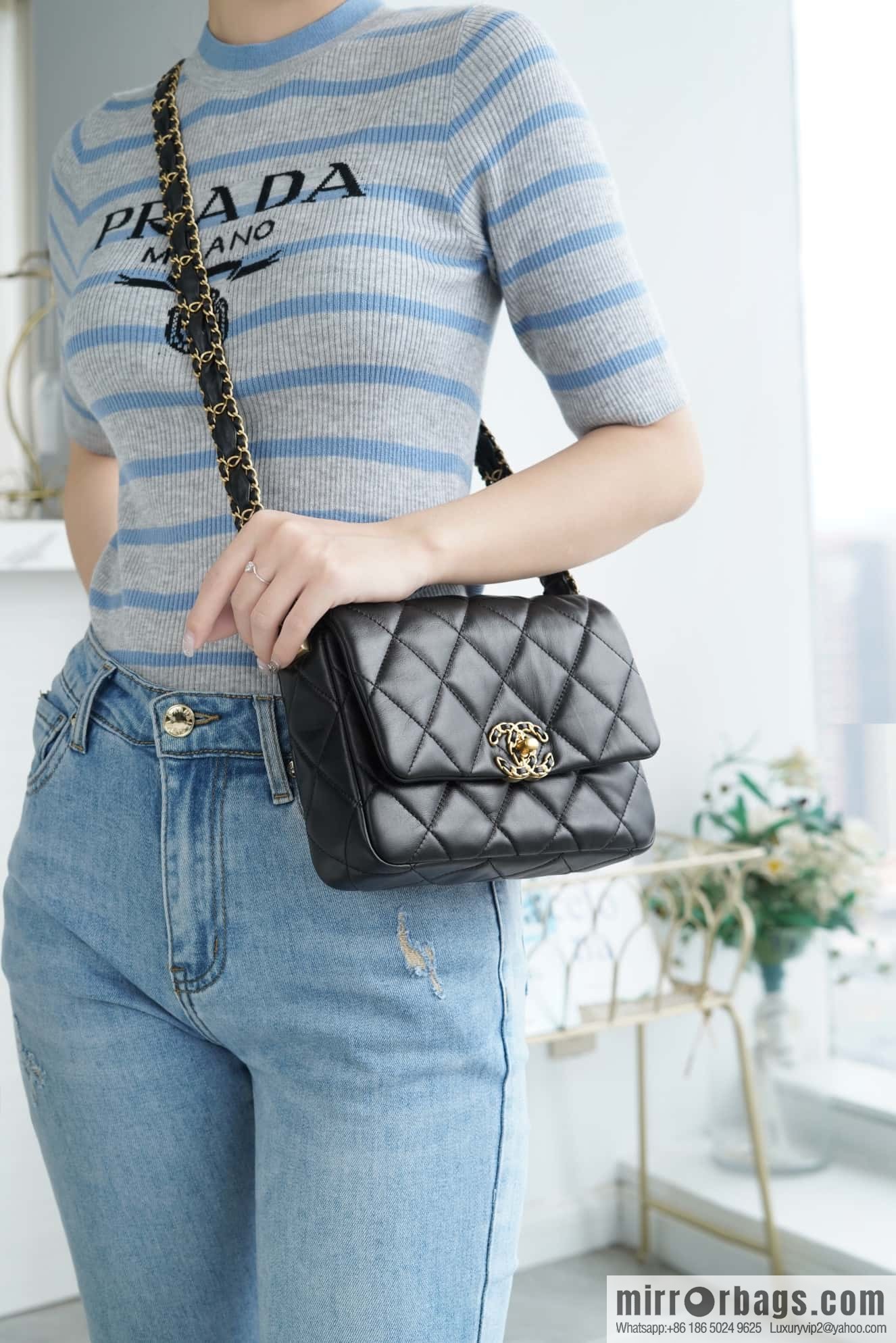 ππππ‘ππ 23k autumn and winter series 19 wide shoulder strap cover bag AS4423 black