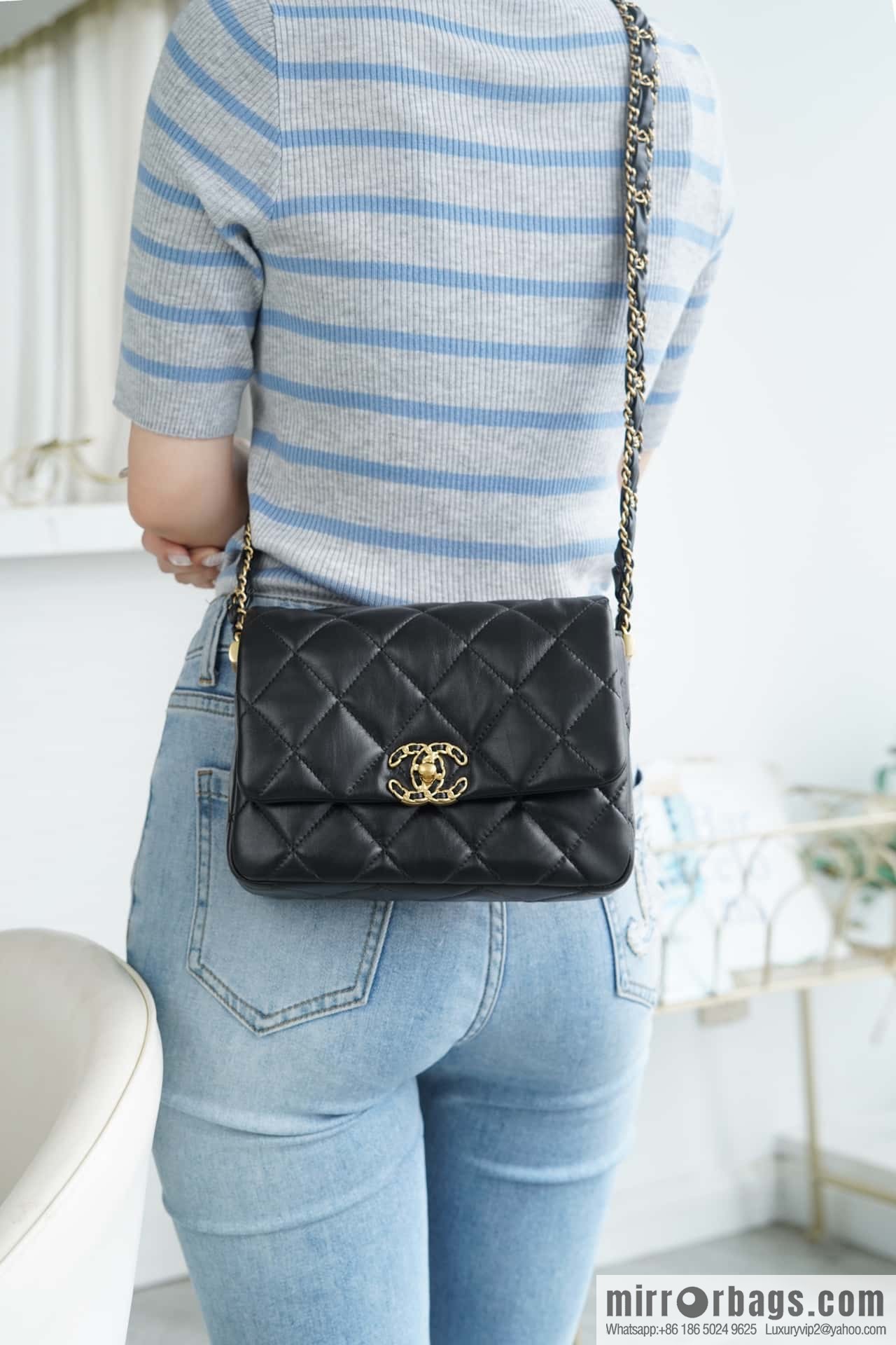 ππππ‘ππ 23k autumn and winter series 19 wide shoulder strap cover bag AS4423 black