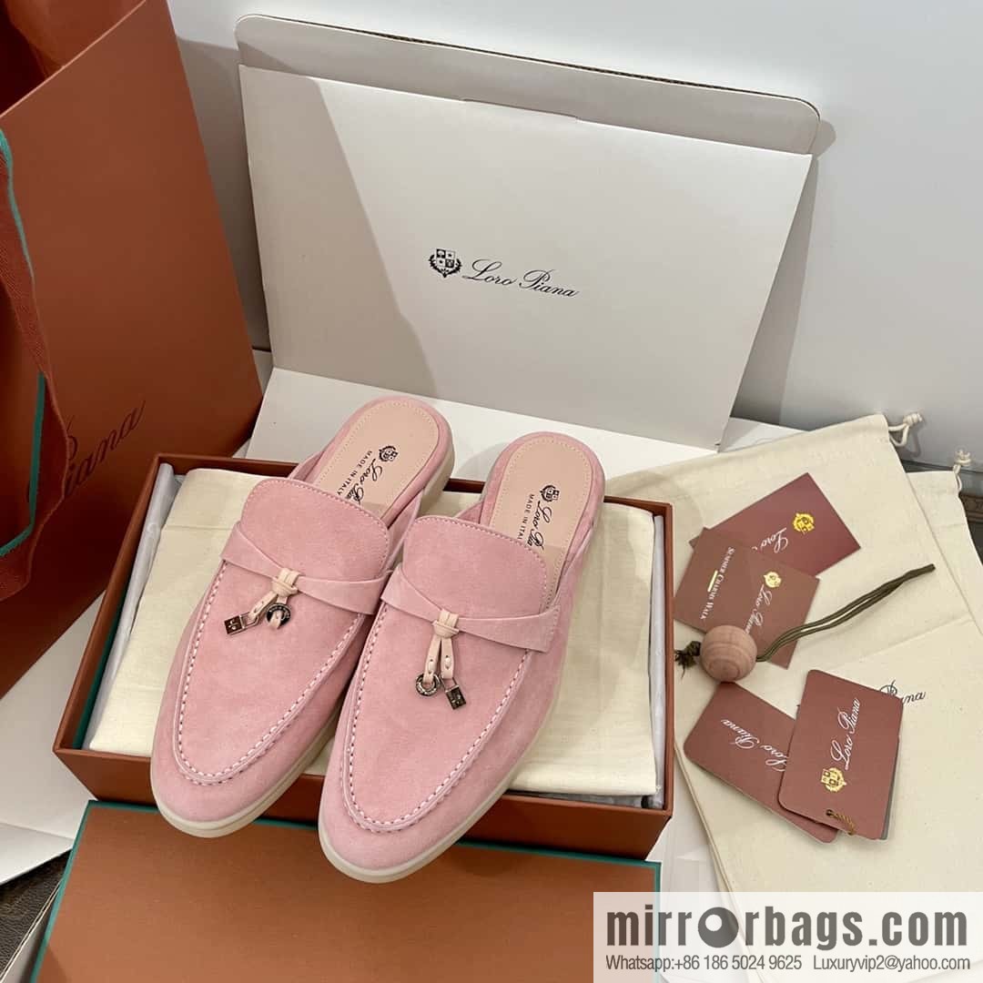 𝐋𝐨𝐫𝐨 𝐏𝐢𝐚𝐧𝐚|| one-pedal Muller half shoes, pink water color