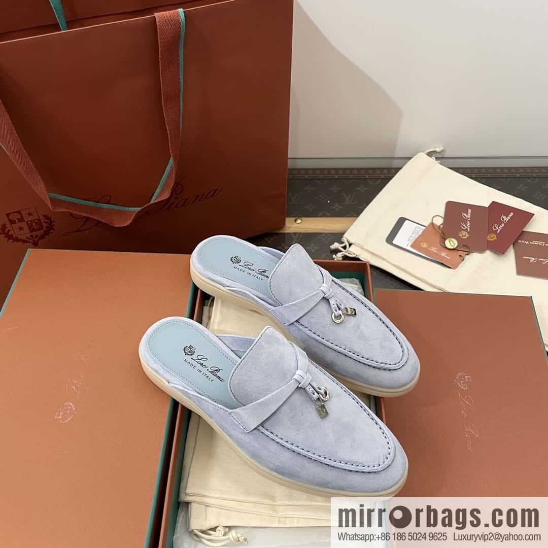 𝐋𝐨𝐫𝐨 𝐏𝐢𝐚𝐧𝐚|| pedal muller half shoes, haze blue