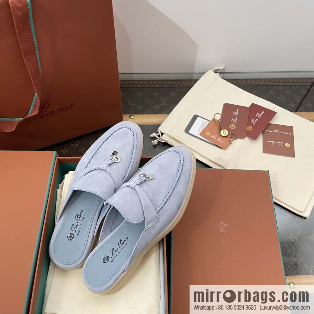 𝐋𝐨𝐫𝐨 𝐏𝐢𝐚𝐧𝐚|| pedal muller half shoes, haze blue