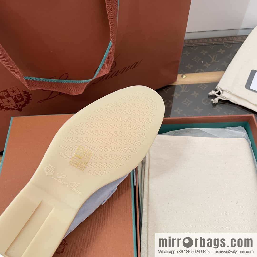 𝐋𝐨𝐫𝐨 𝐏𝐢𝐚𝐧𝐚|| pedal muller half shoes, haze blue