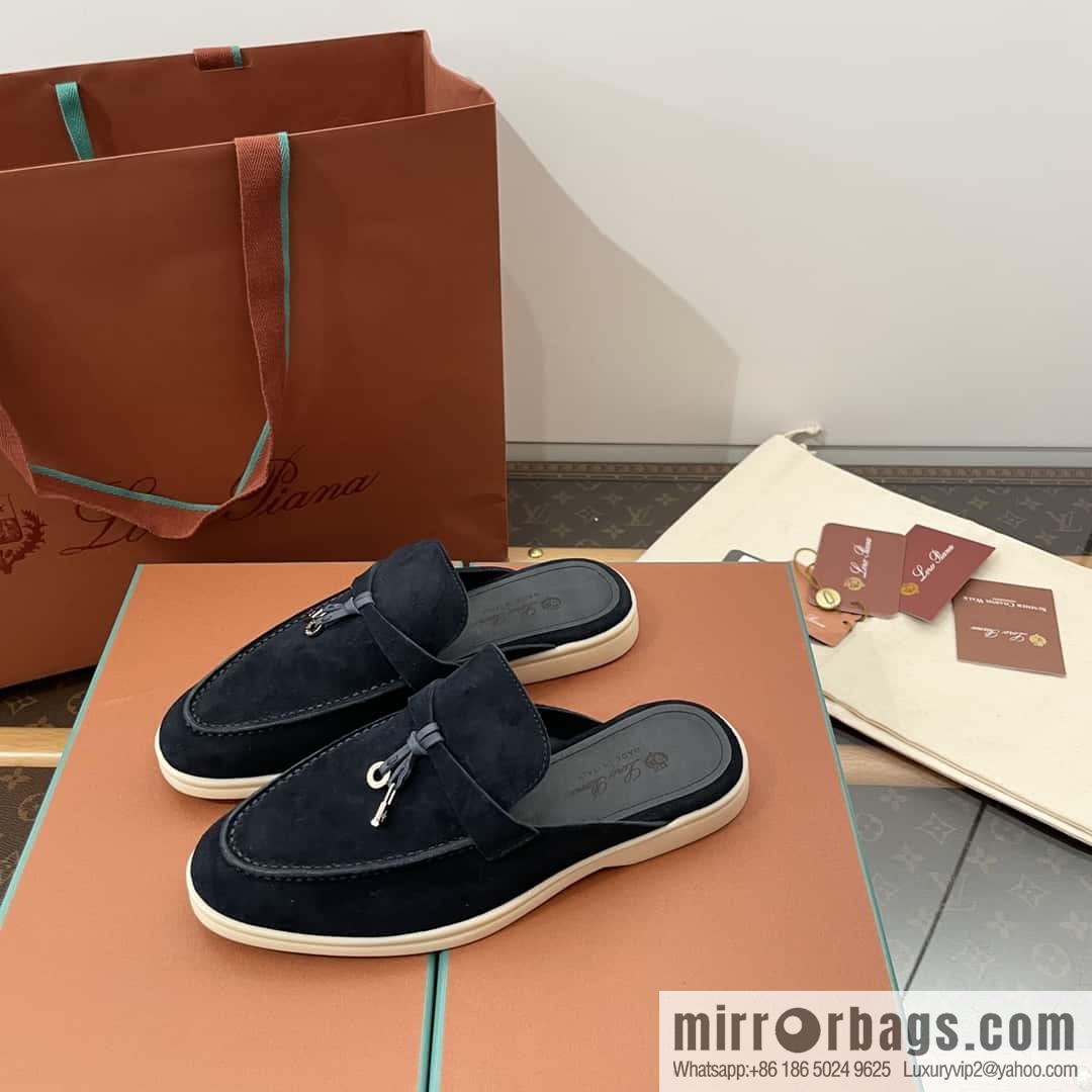 𝐋𝐨𝐫𝐨 𝐏𝐢𝐚𝐧𝐚|| Mueller half shoes, midnight blue