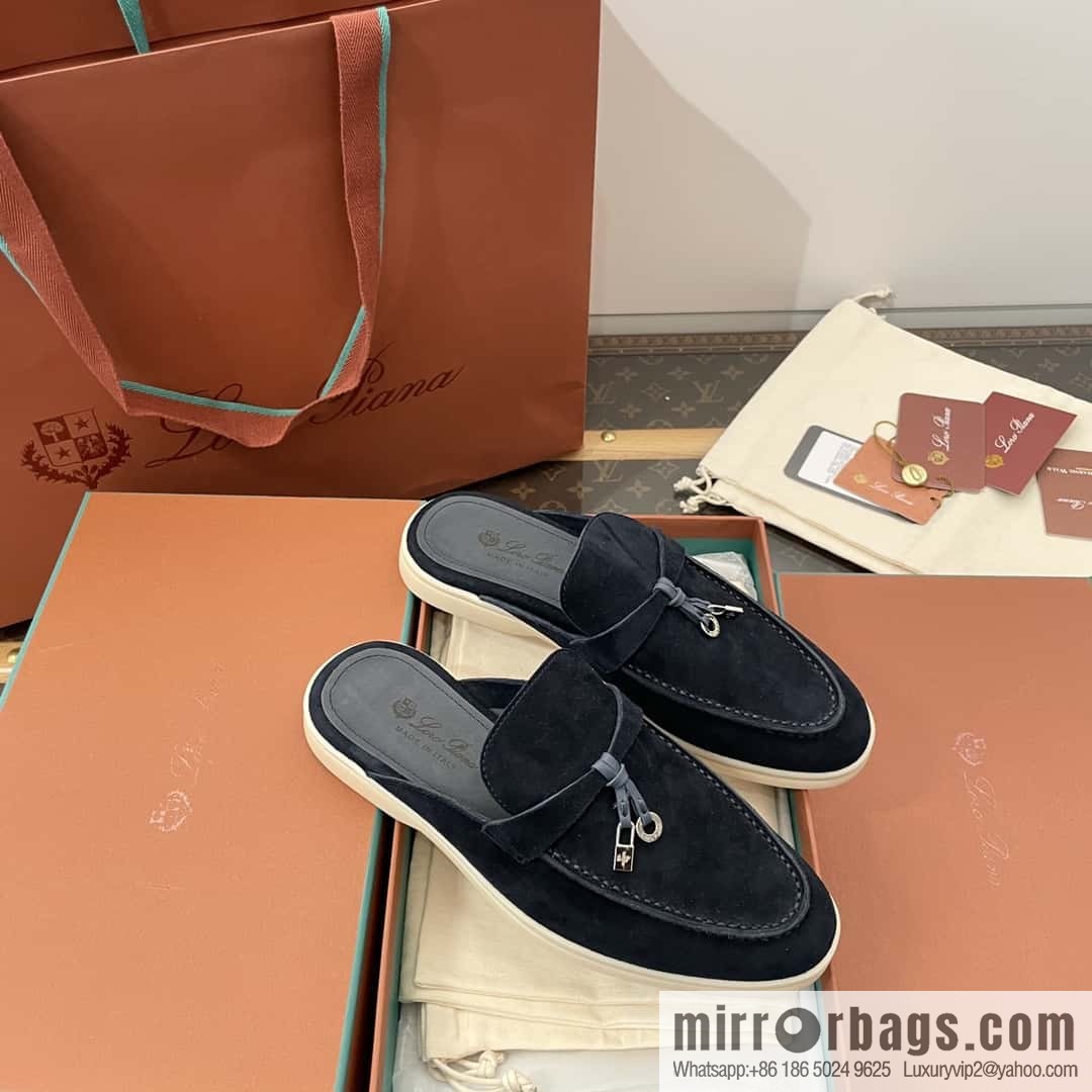 𝐋𝐨𝐫𝐨 𝐏𝐢𝐚𝐧𝐚|| Mueller half shoes, midnight blue