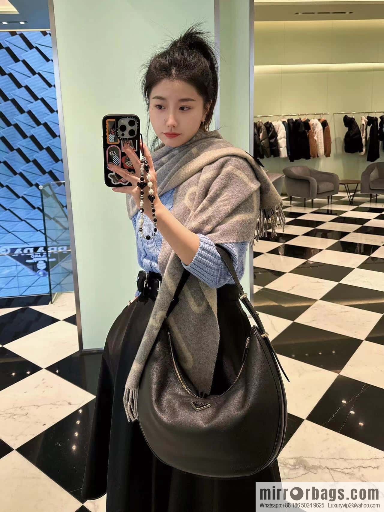 PRADA 🎉 large Moon handbag 🎉 1BC212 large 🎉🎉 black