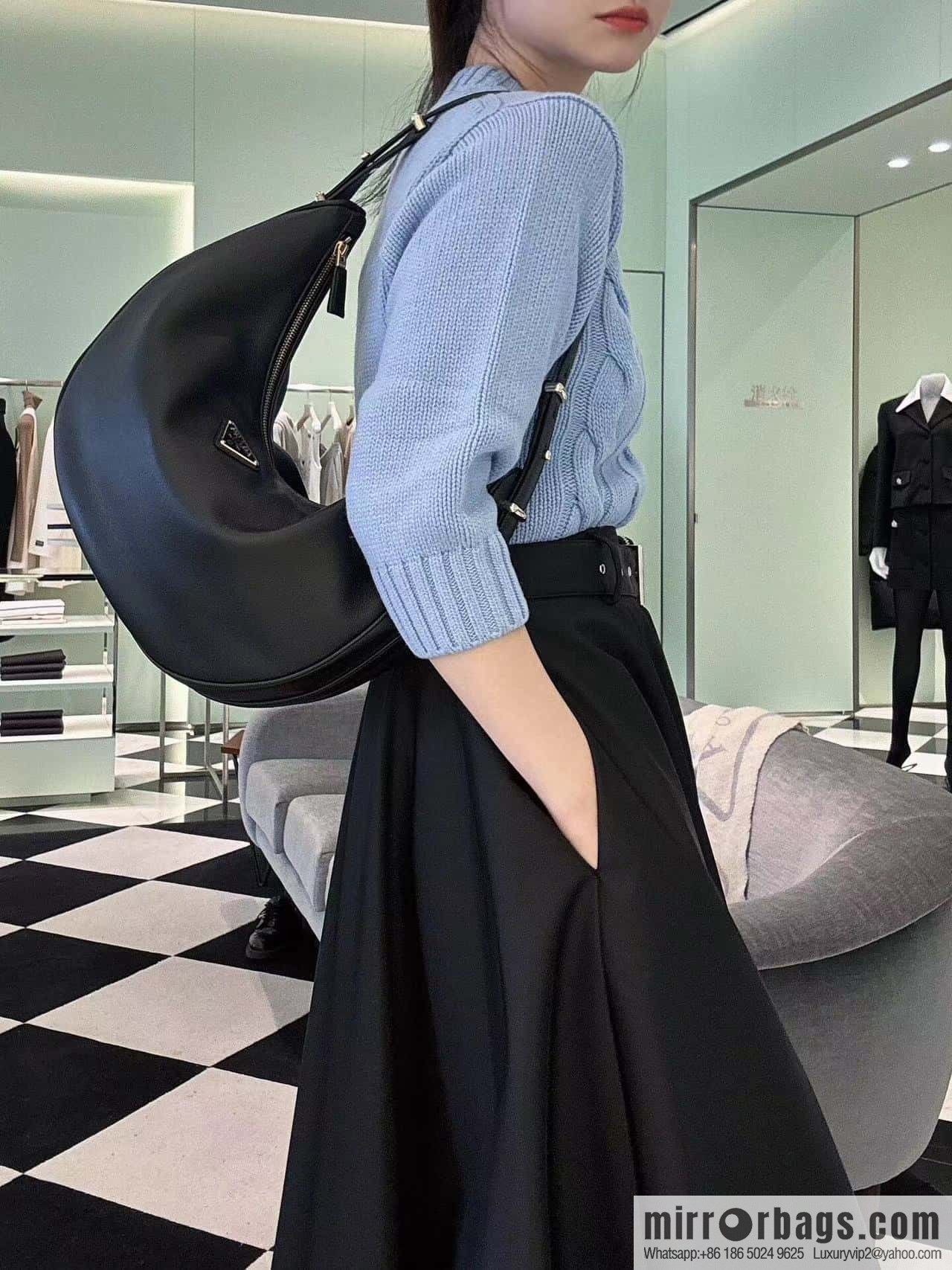 PRADA 🎉 large Moon handbag 🎉 1BC212 large 🎉🎉 black