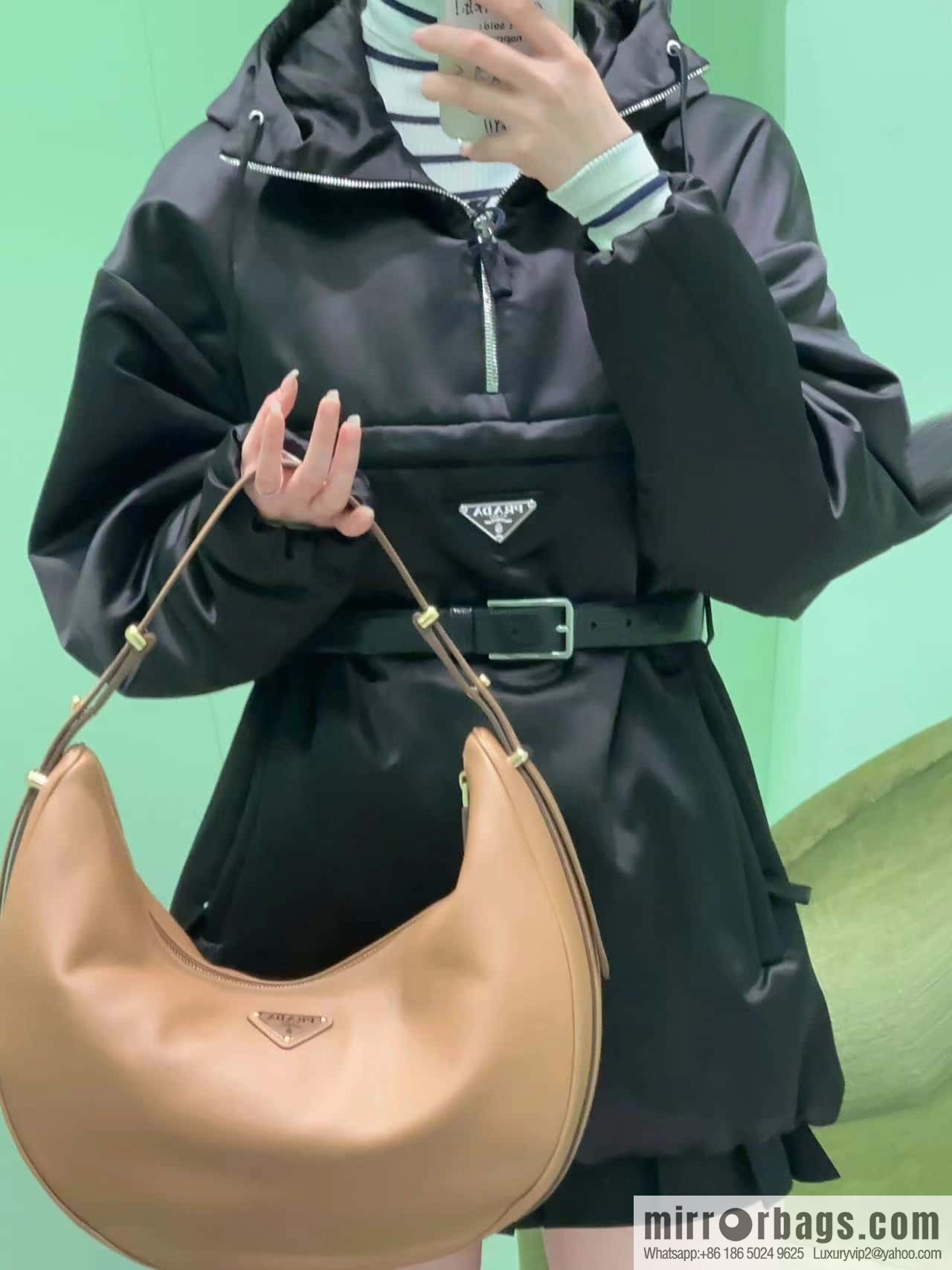 PRADA 🎉 large Moon handbag 🎉 1BC212 large 🎉🎉 brown