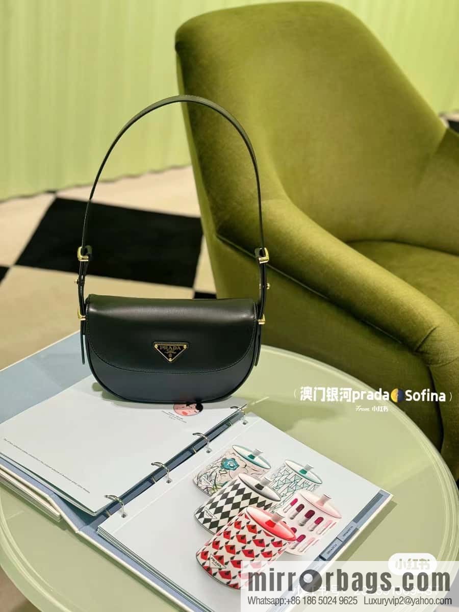 PRADA ๐ new ๐ 1BD365 double shoulder strap ๐๐ black