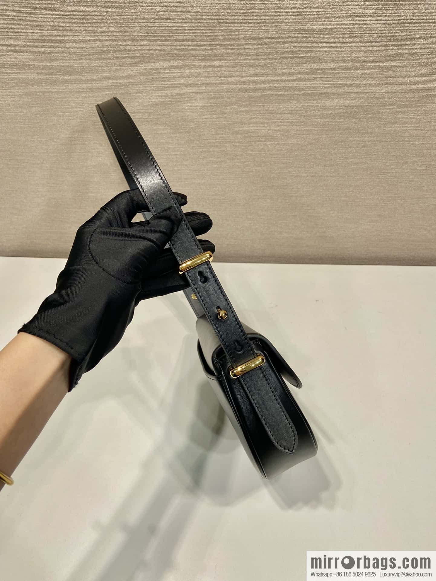 PRADA ๐ new ๐ 1BD365 double shoulder strap ๐๐ black