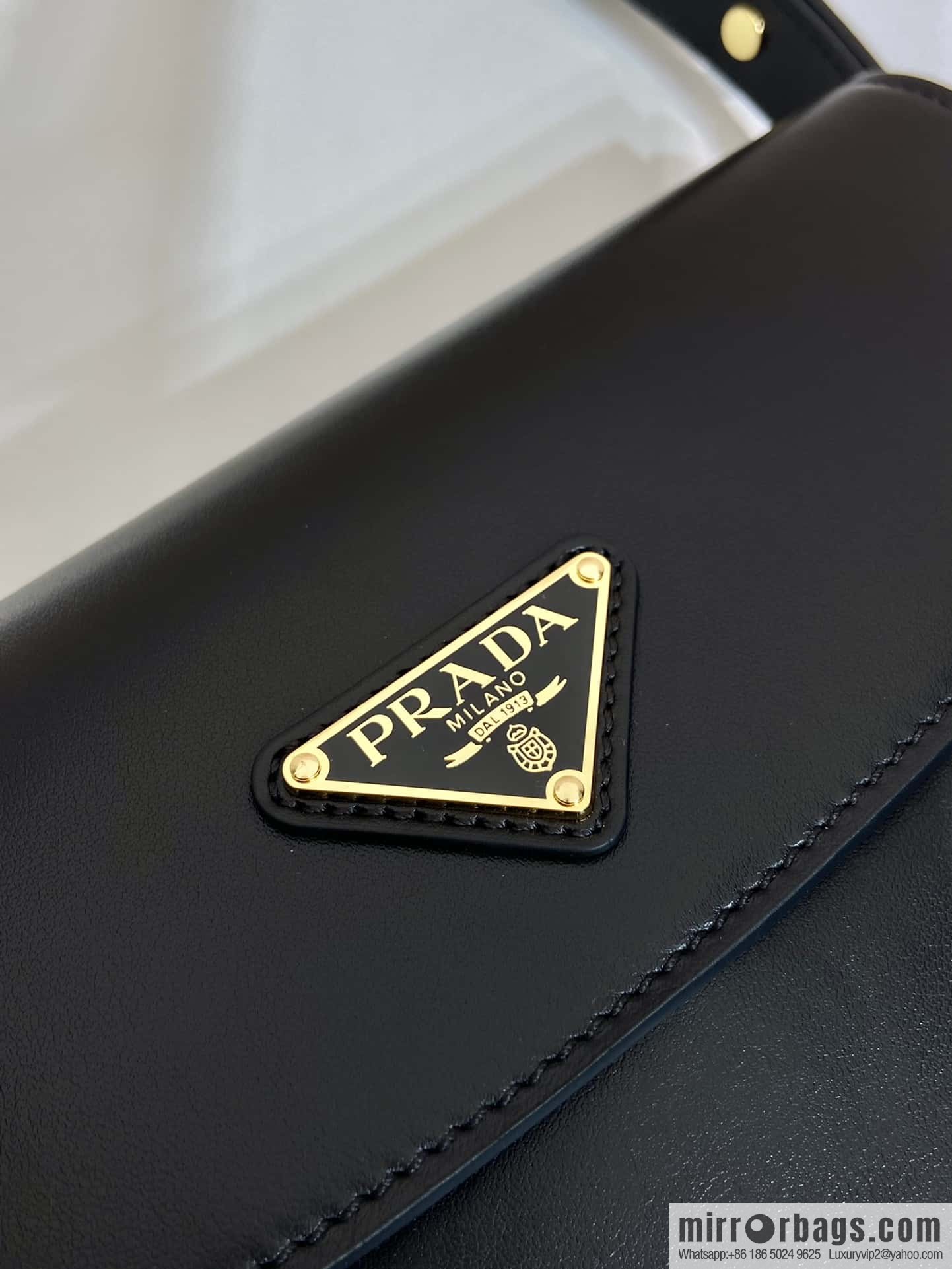 PRADA ๐ new ๐ 1BD365 double shoulder strap ๐๐ black