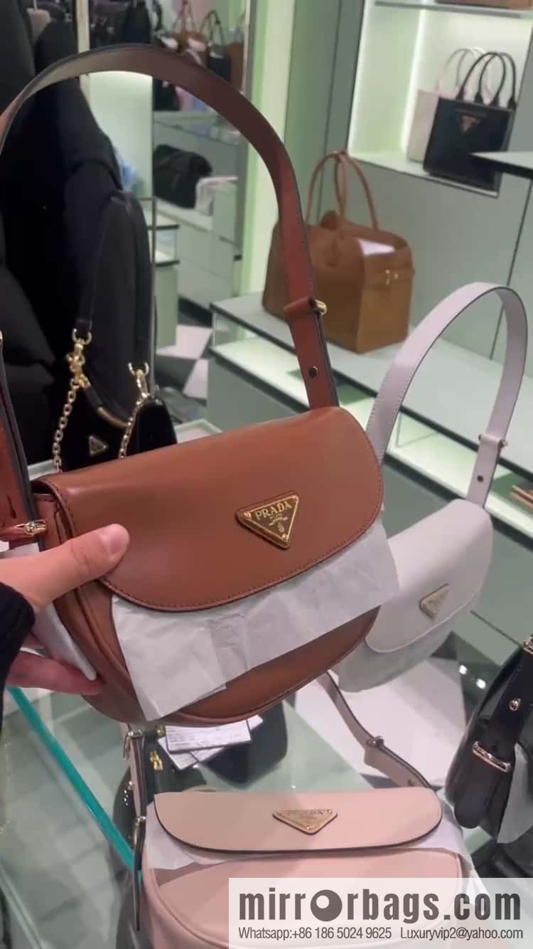 PRADA 🎉 new 🎉 1BD365 double shoulder strap 👏👏 brown