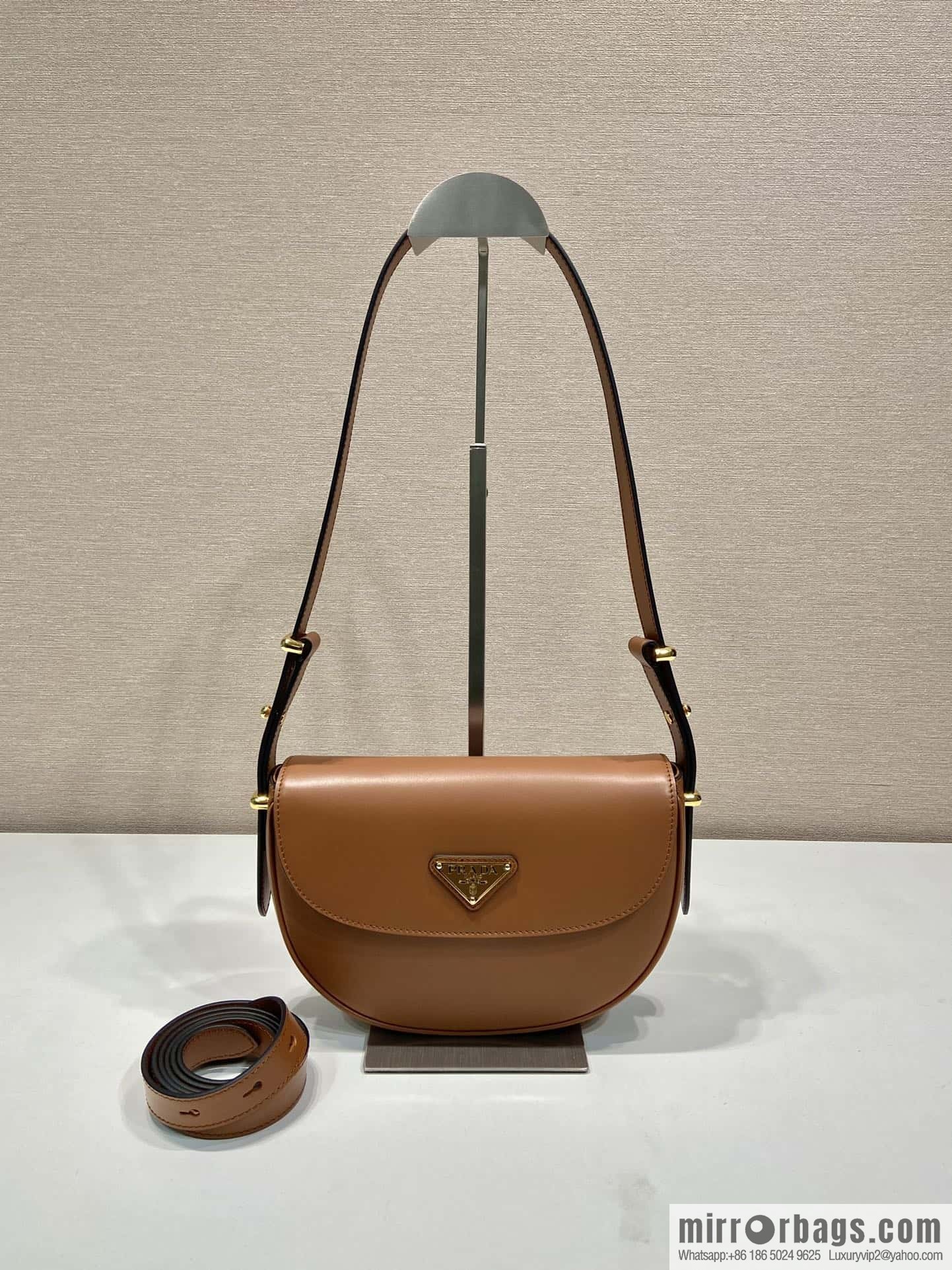 PRADA 🎉 new 🎉 1BD365 double shoulder strap 👏👏 brown