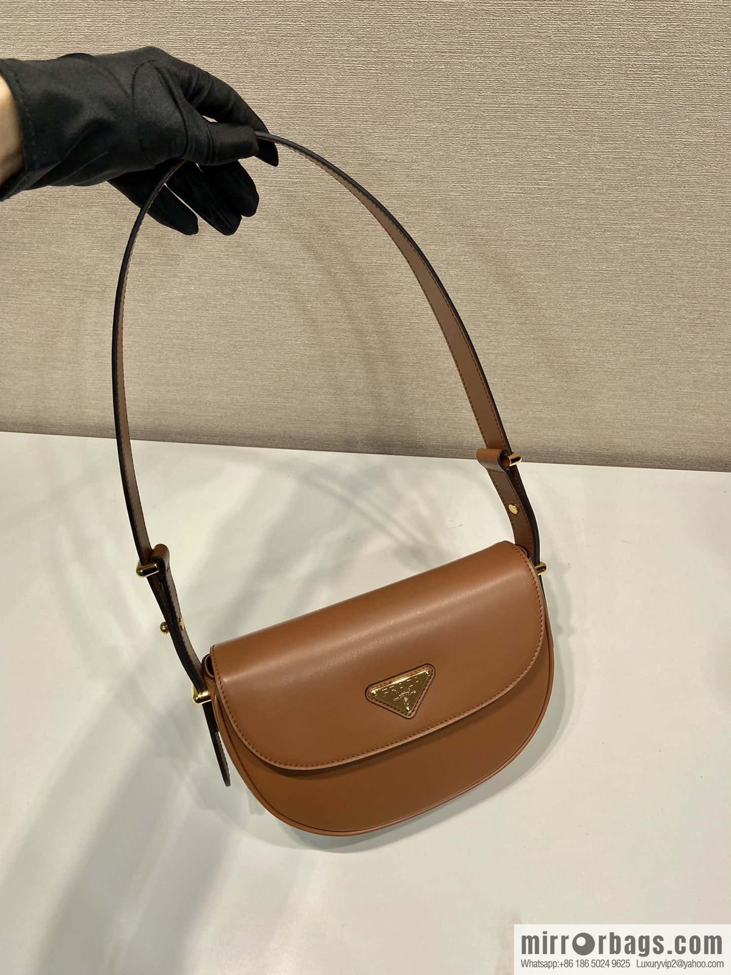 PRADA 🎉 new 🎉 1BD365 double shoulder strap 👏👏 brown