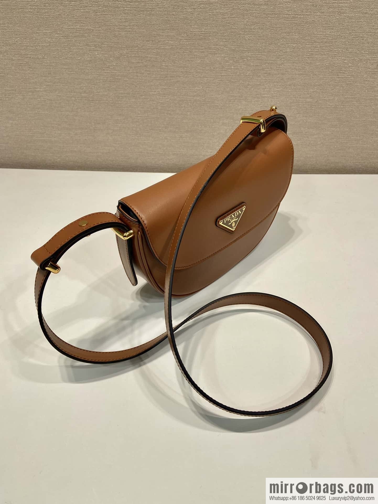 PRADA 🎉 new 🎉 1BD365 double shoulder strap 👏👏 brown