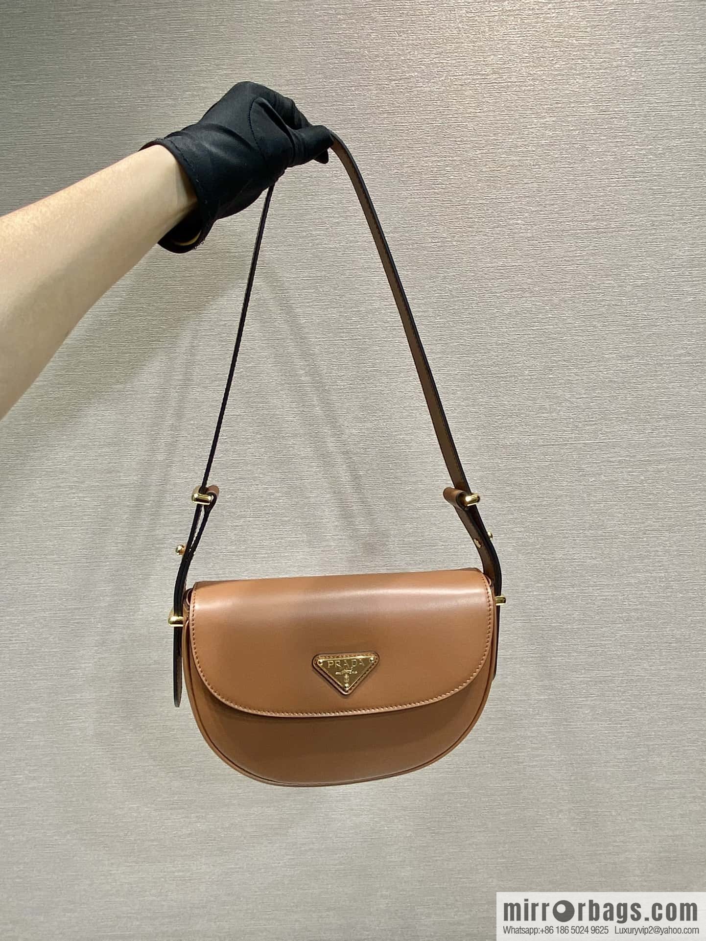 PRADA 🎉 new 🎉 1BD365 double shoulder strap 👏👏 brown