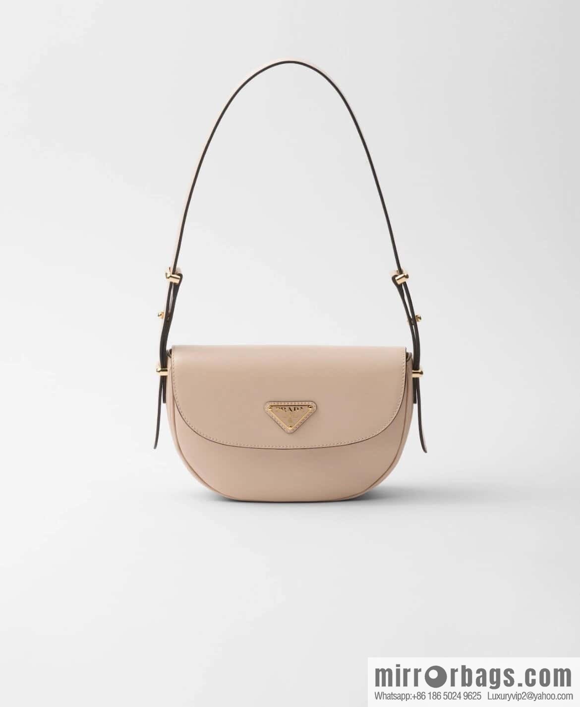 PRADA ๐ new ๐ 1BD365 double shoulder strap ๐๐ light gray