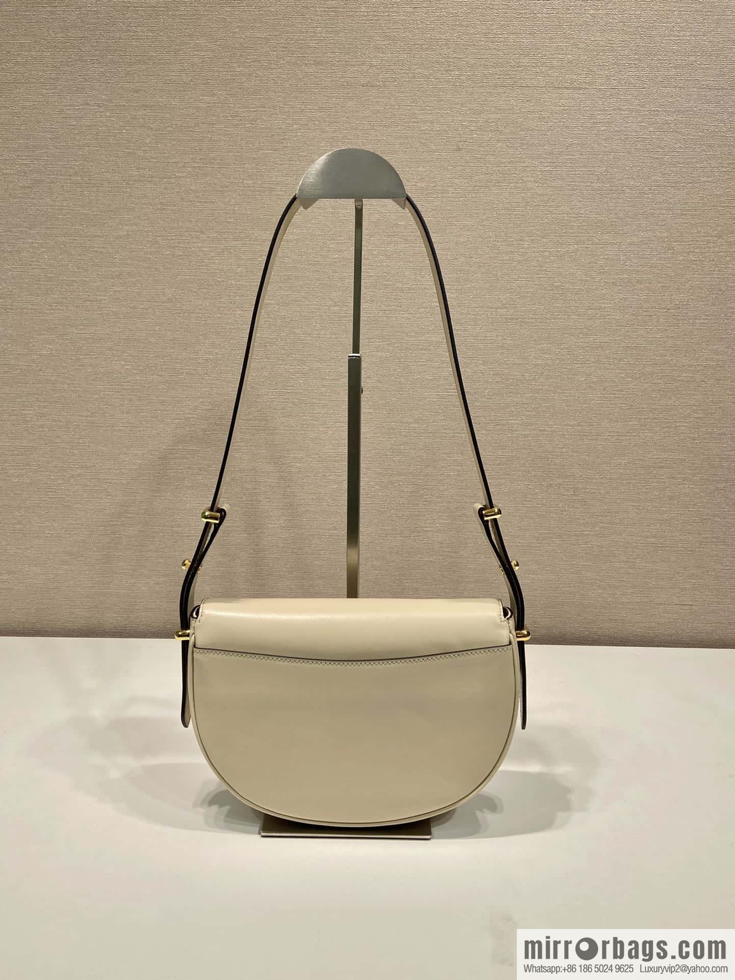 PRADA ๐ new ๐ 1BD365 double shoulder strap ๐๐ light gray