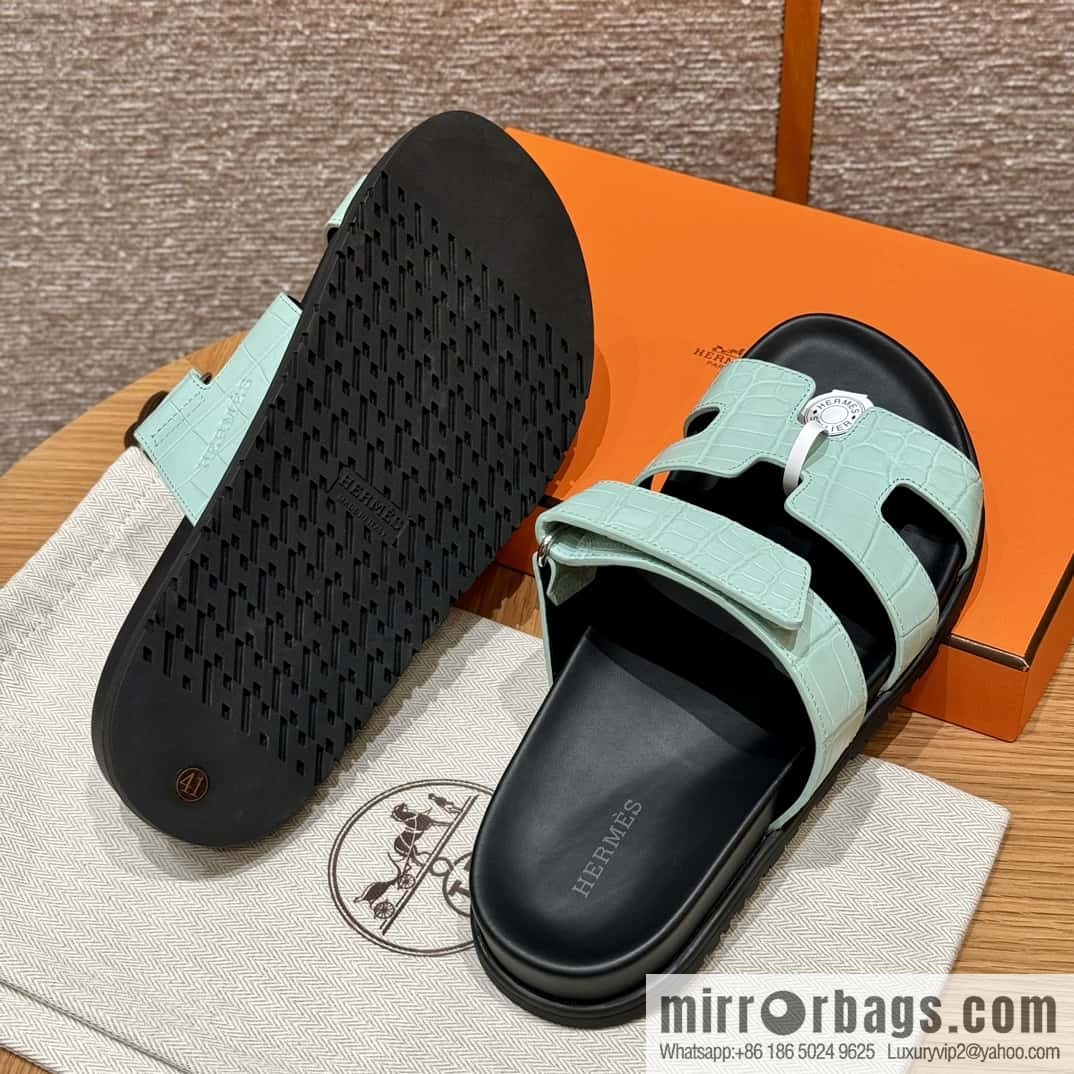 Uncle Hermès Crocodile 🐊🐊 Sandals