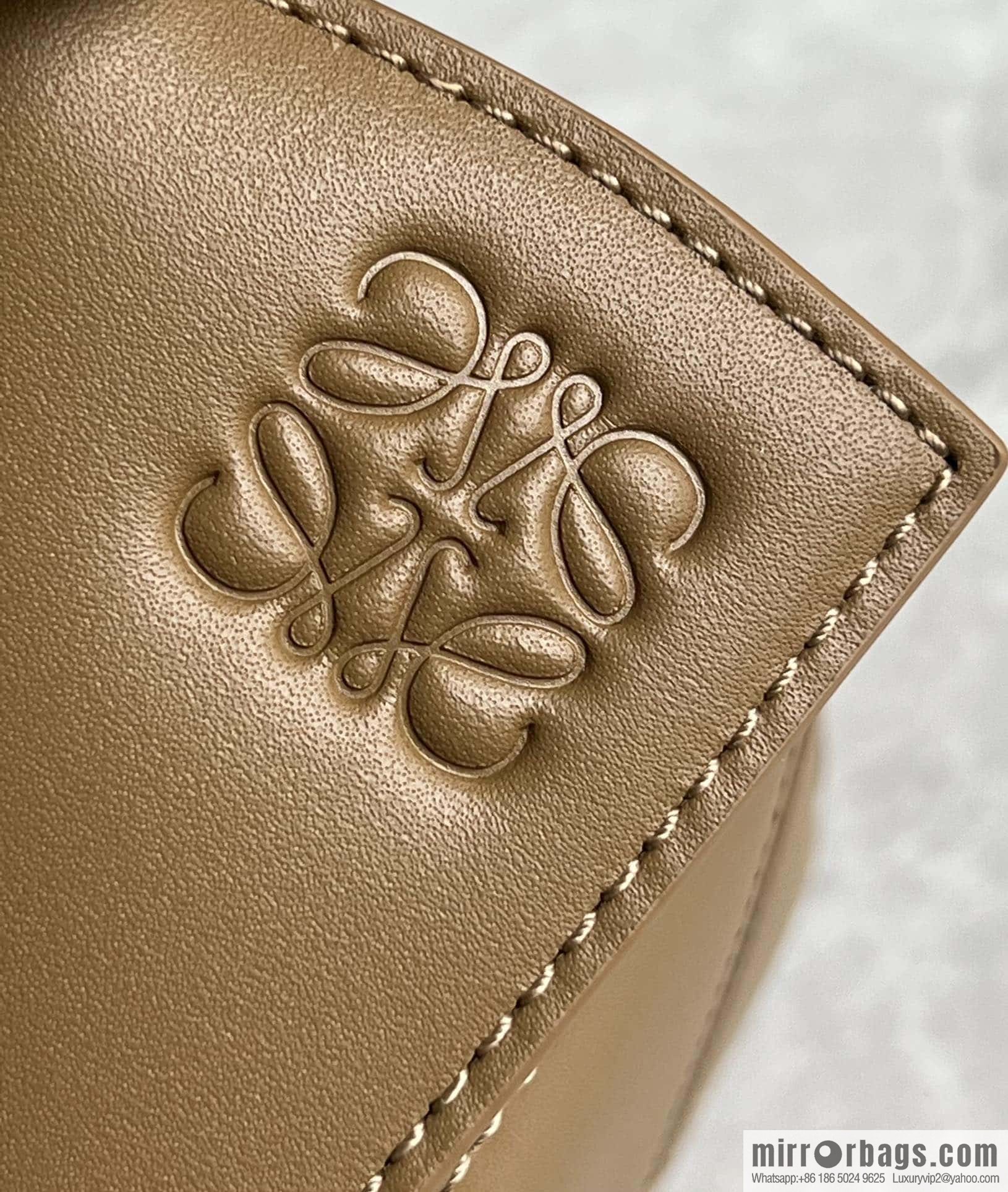 LOEWE satin leather ➕ Anagram embroidery shoulder strap puzzle geometric bag 0189 oak brown