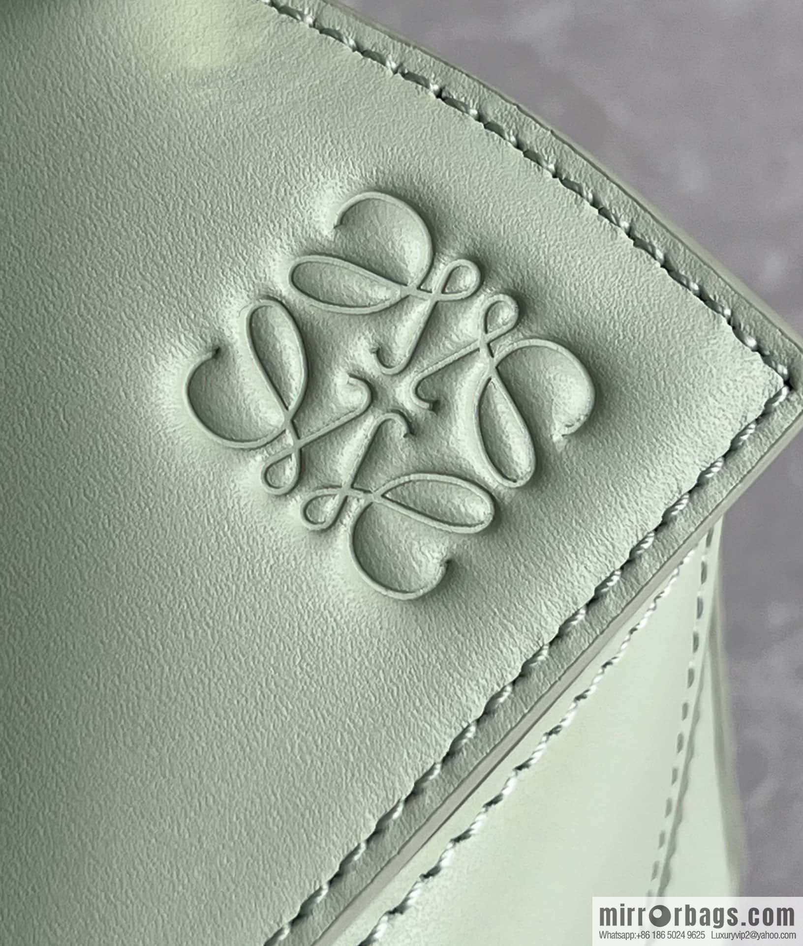 LOEWE satin leather ➕ Anagram embroidery shoulder strap puzzle geometric bag 0189 spring jade