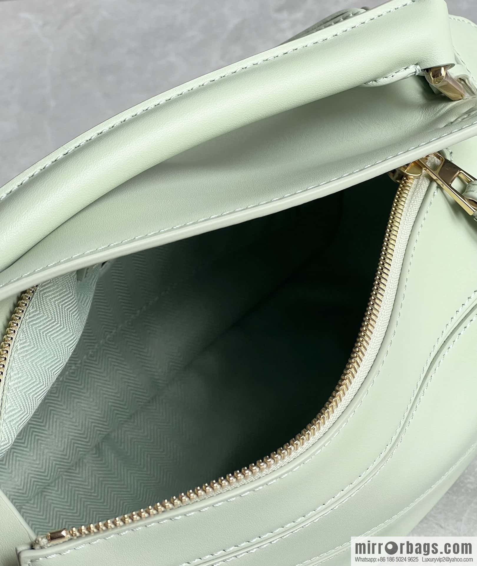 LOEWE satin leather ➕ Anagram embroidery shoulder strap puzzle geometric bag 0189 spring jade