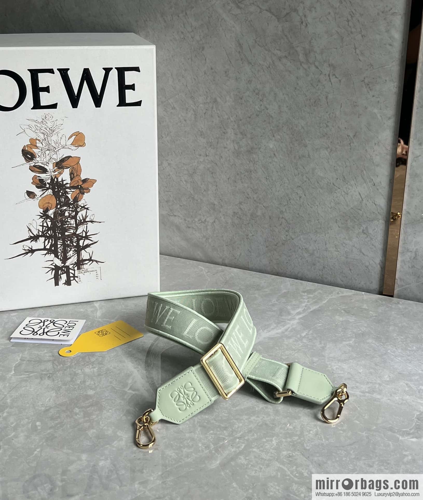 LOEWE satin leather ➕ Anagram embroidery shoulder strap puzzle geometric bag 0189 spring jade