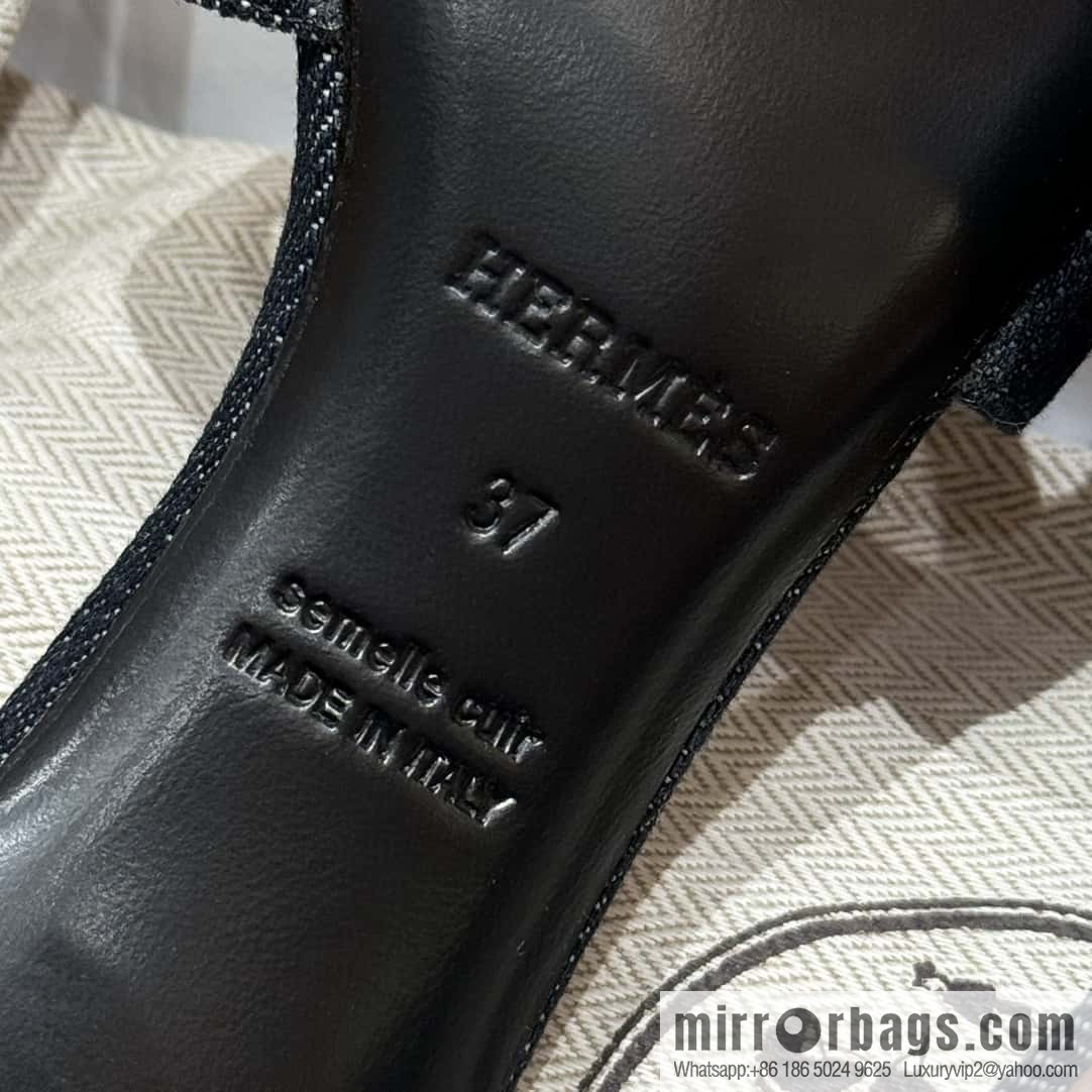 Hermès' latest popular denim high heels