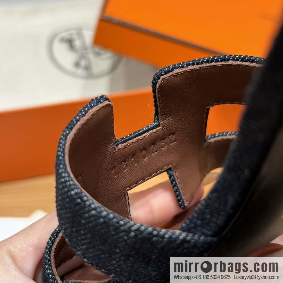 Hermès' latest popular denim high heels