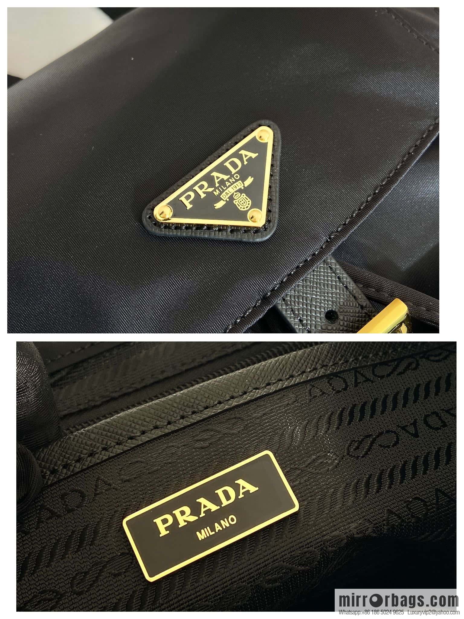 PRADA 🎉 gold buckle classic backpack 🎉 1BZ677 gold hardware