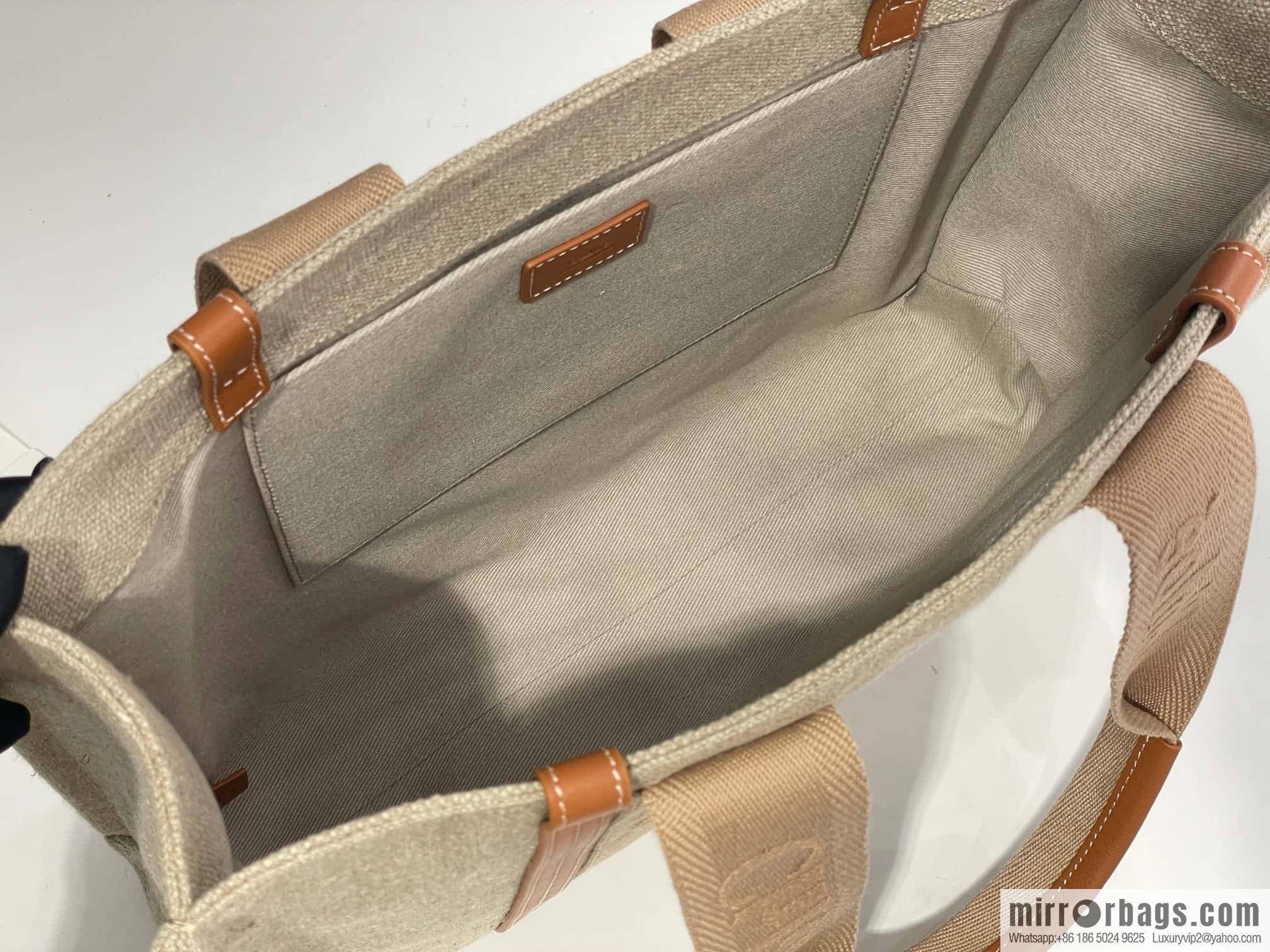 Chloe Woody Linen with Pitot Bag, Orange Large 45CM