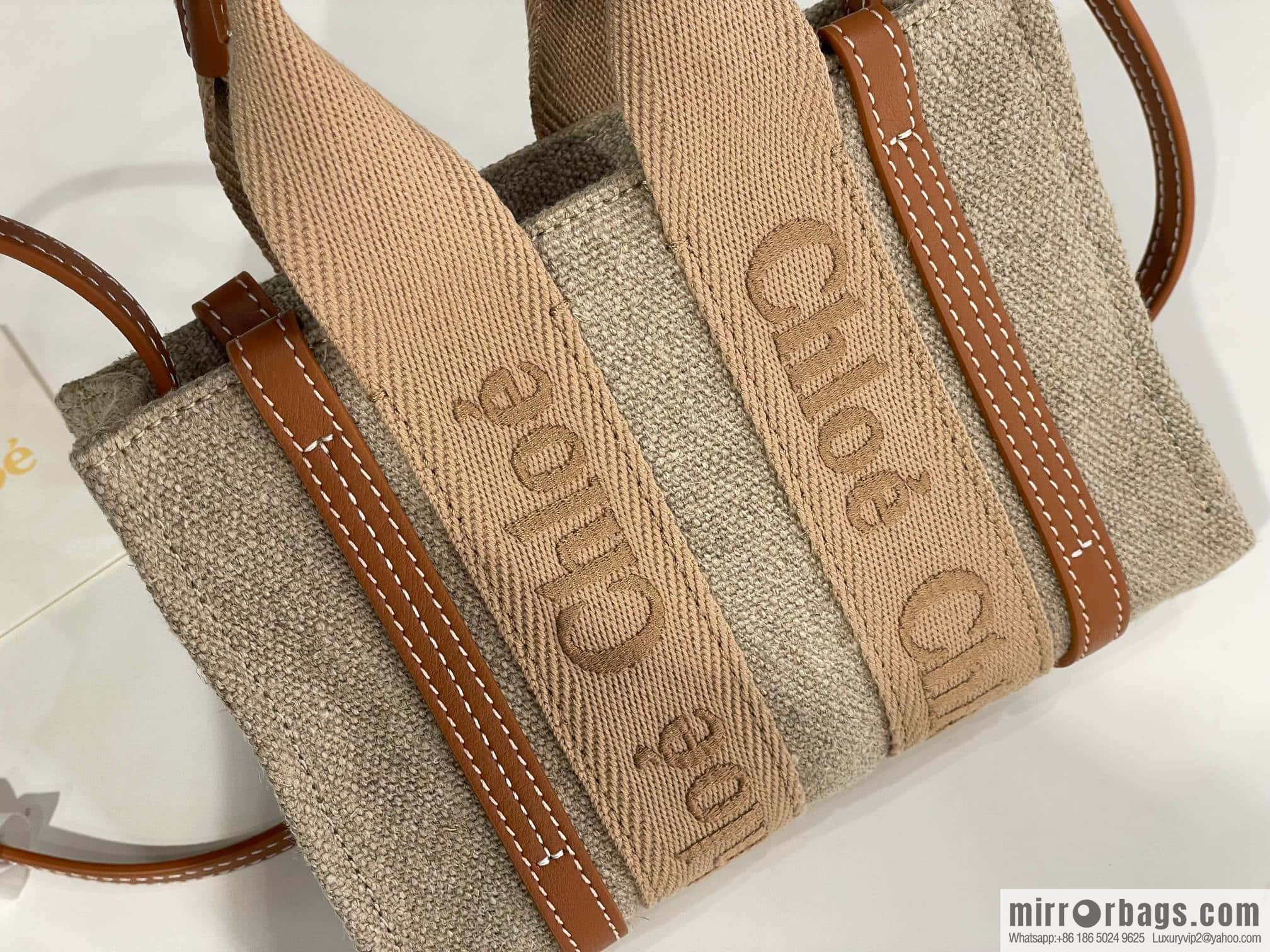 Chloe Woody Linen with Pitot Bag, Orange Mini20CM