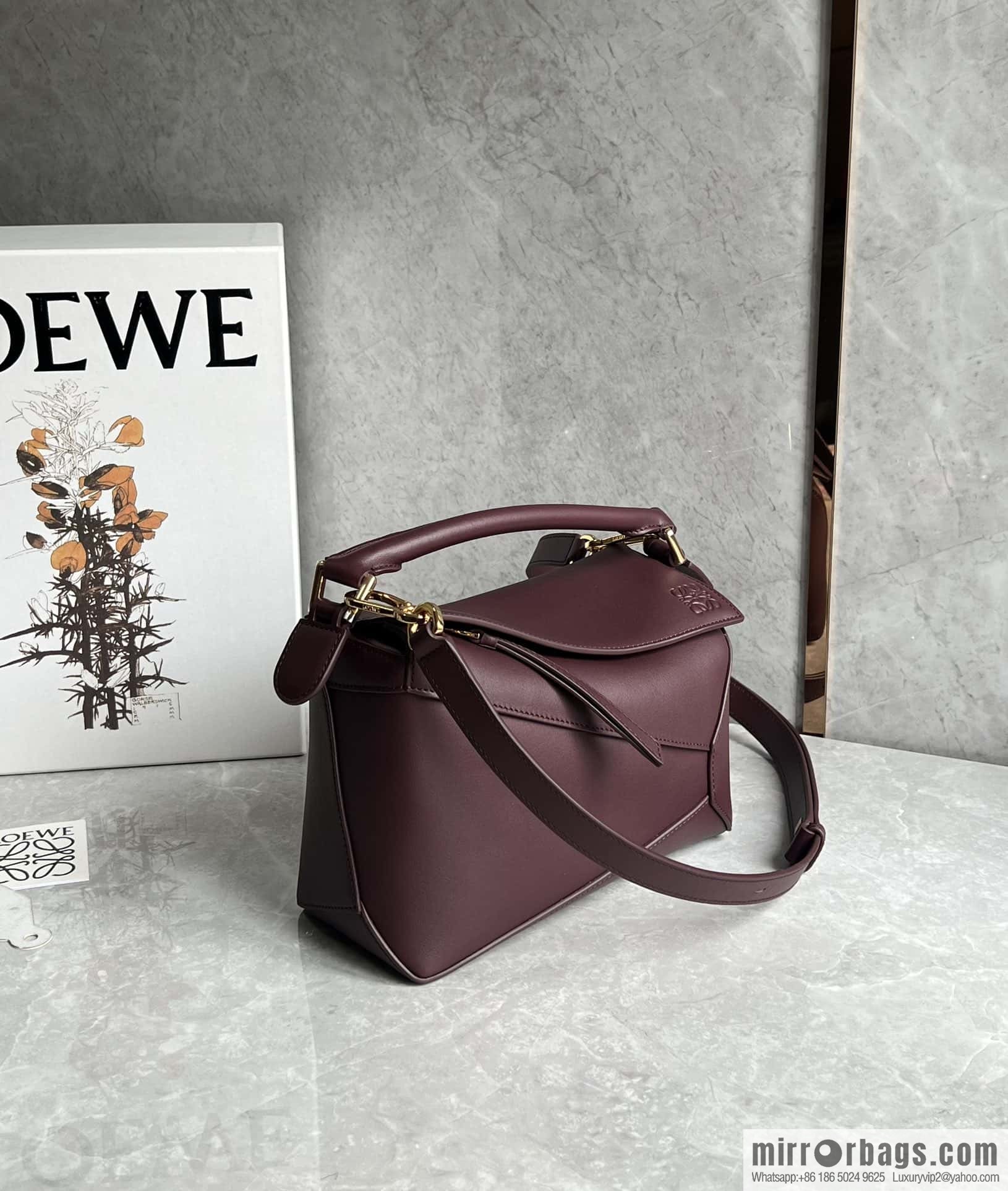 LOEWE latest practice puzzle deep jujube 0681