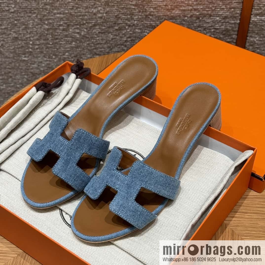 Hermès' latest popular denim high heels