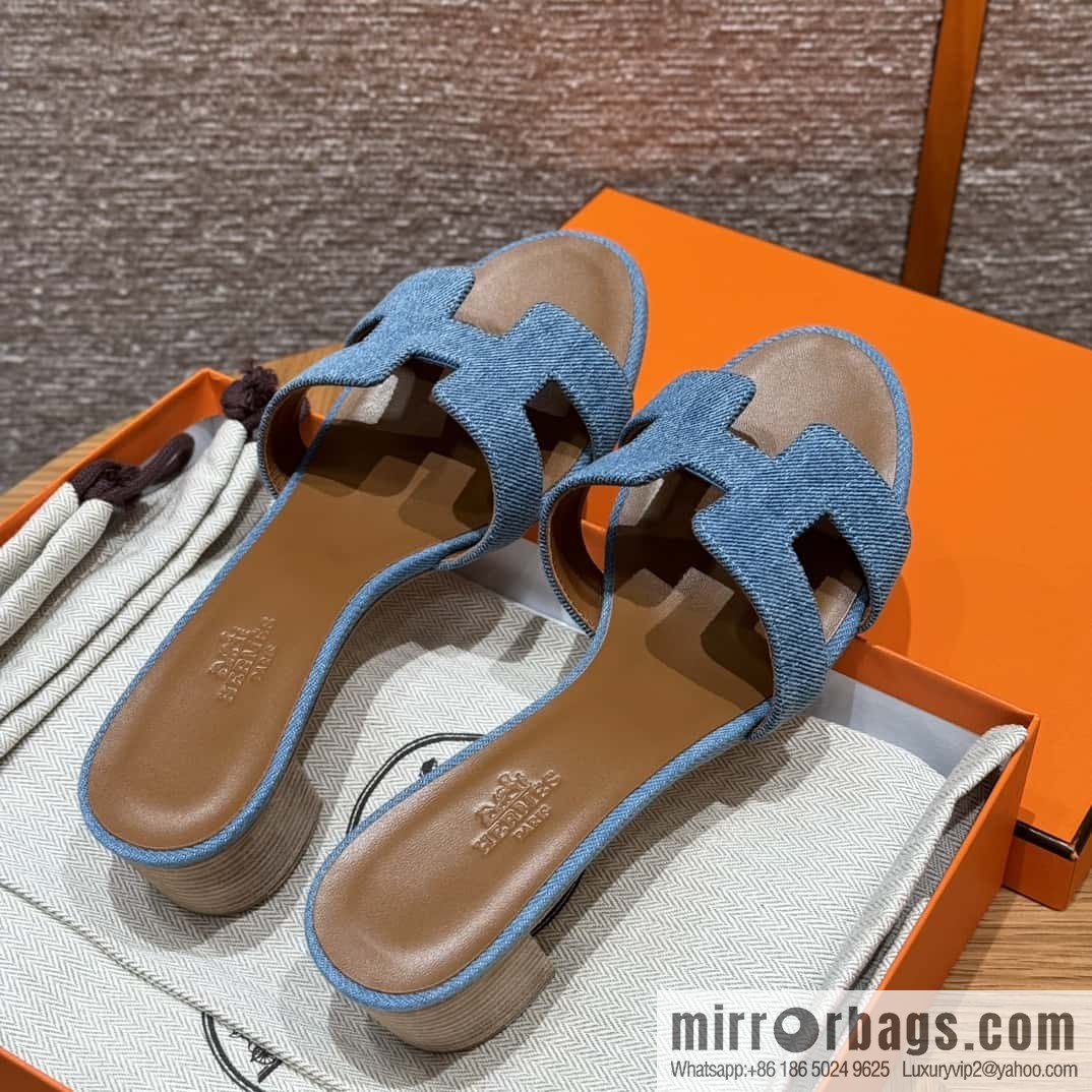Hermès' latest popular denim high heels